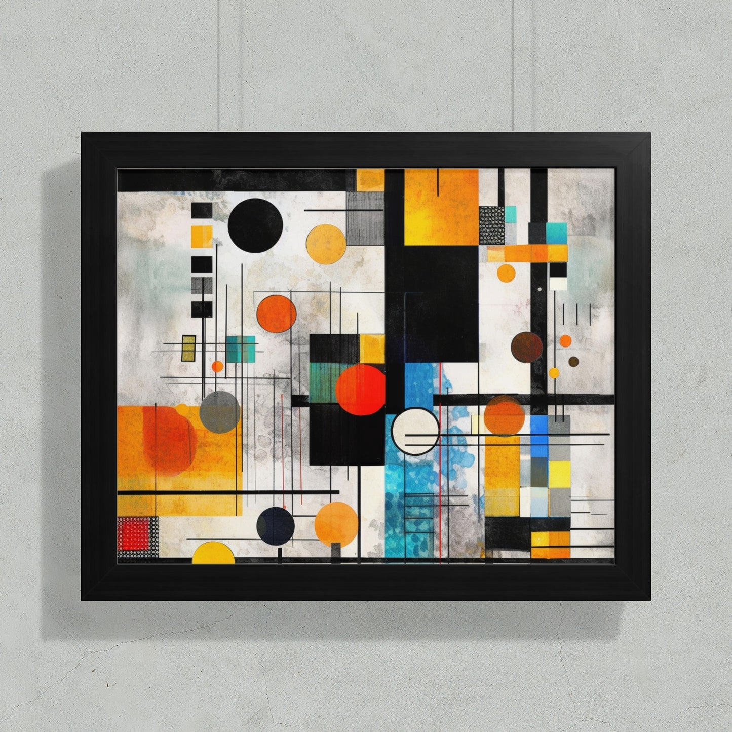 Abstract Geometric Shapes Framed Wall Art product type