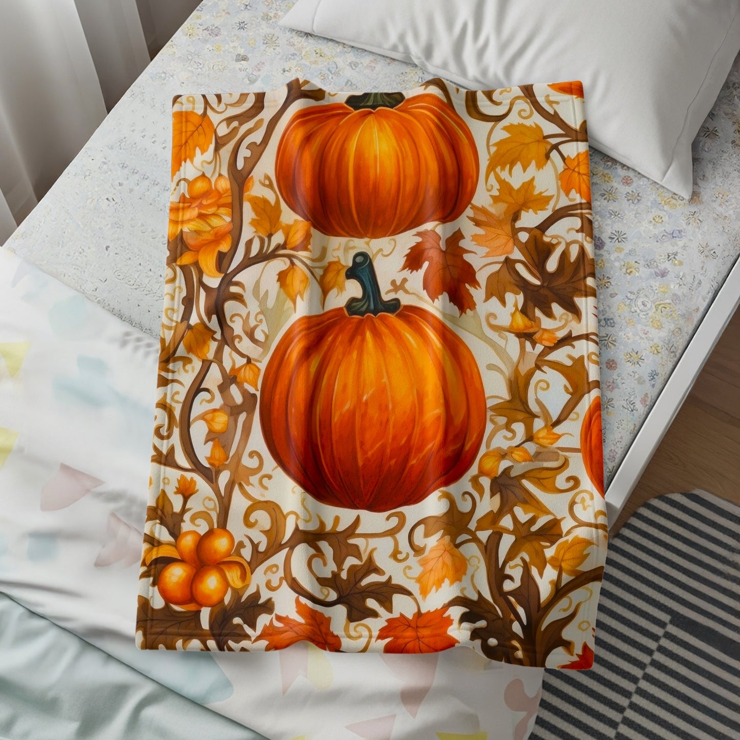 Autumn Pumpkin Design Cozy Blanket product