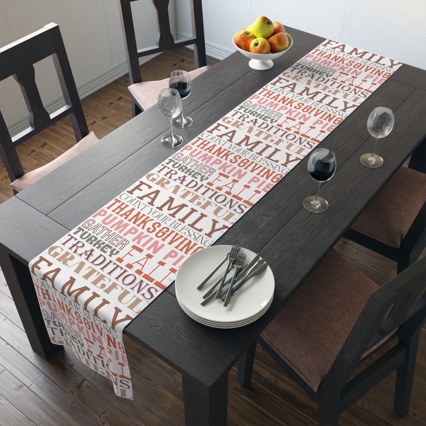 Thanksgiving Table Runner, Elegant Table Decoration Fall Holiday Table Decor