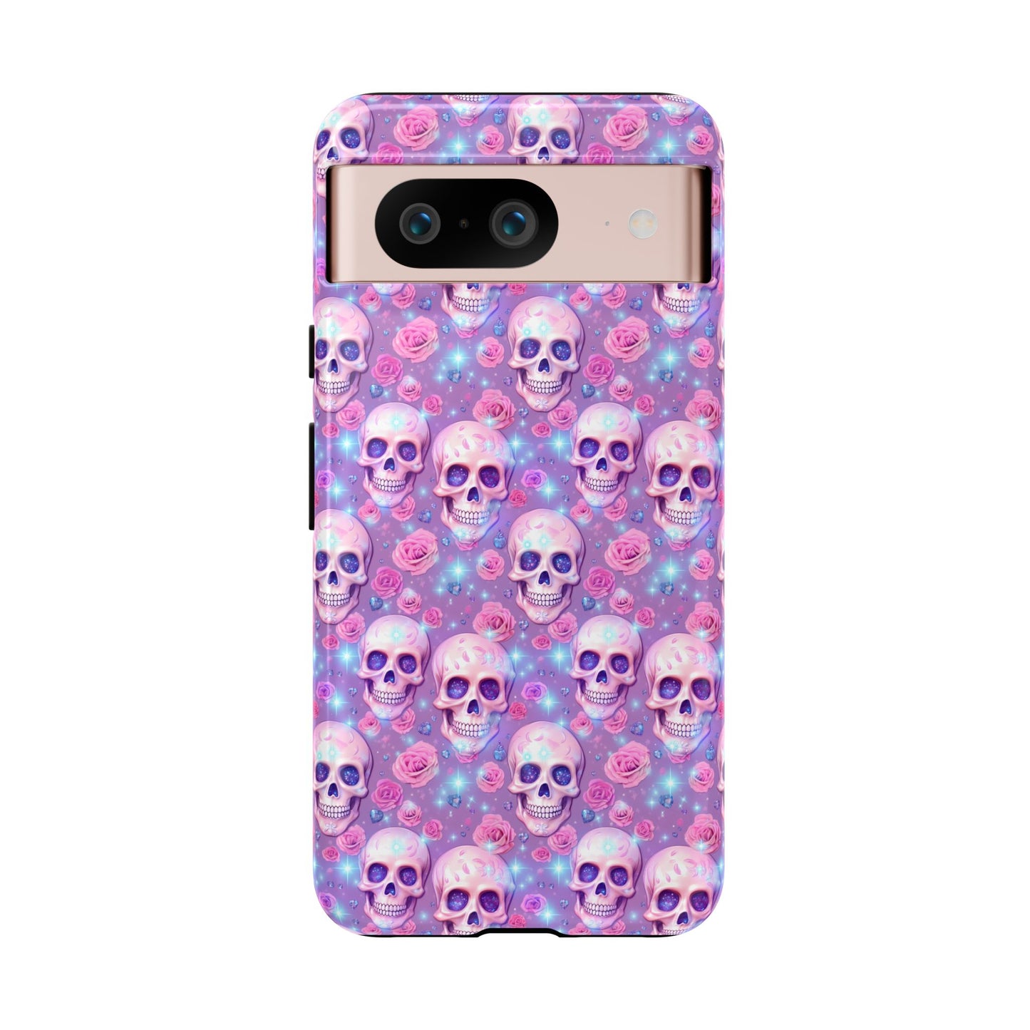 Phone Case - Skull and Roses Pastel Goth Tough Case