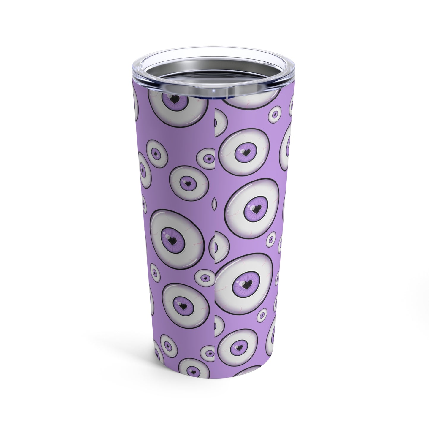 Pastel Goth Valentine's Day Tumbler Cup Purple Eyeball Travel Coffee Tumbler 20oz