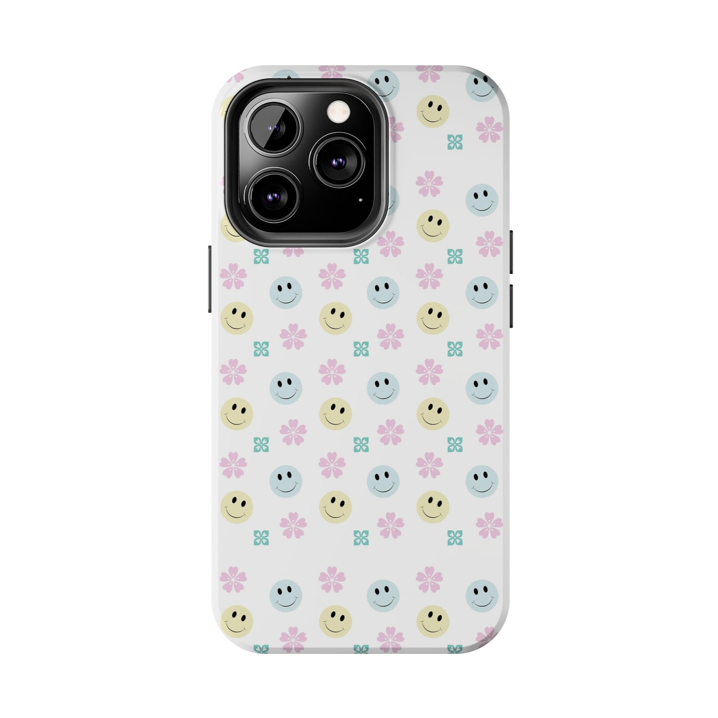 Smiley Face Retro Tough Phone Case, Cute Cool Trendy Biodegradable Phone Case