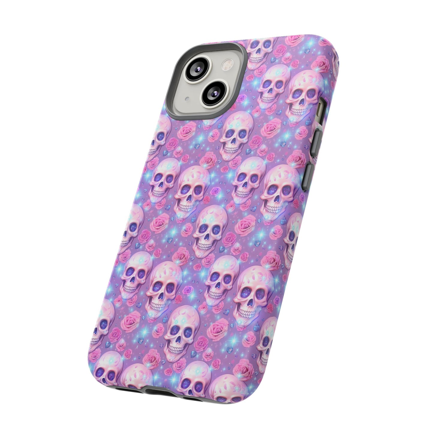 Phone Case - Skull and Roses Pastel Goth Tough Case