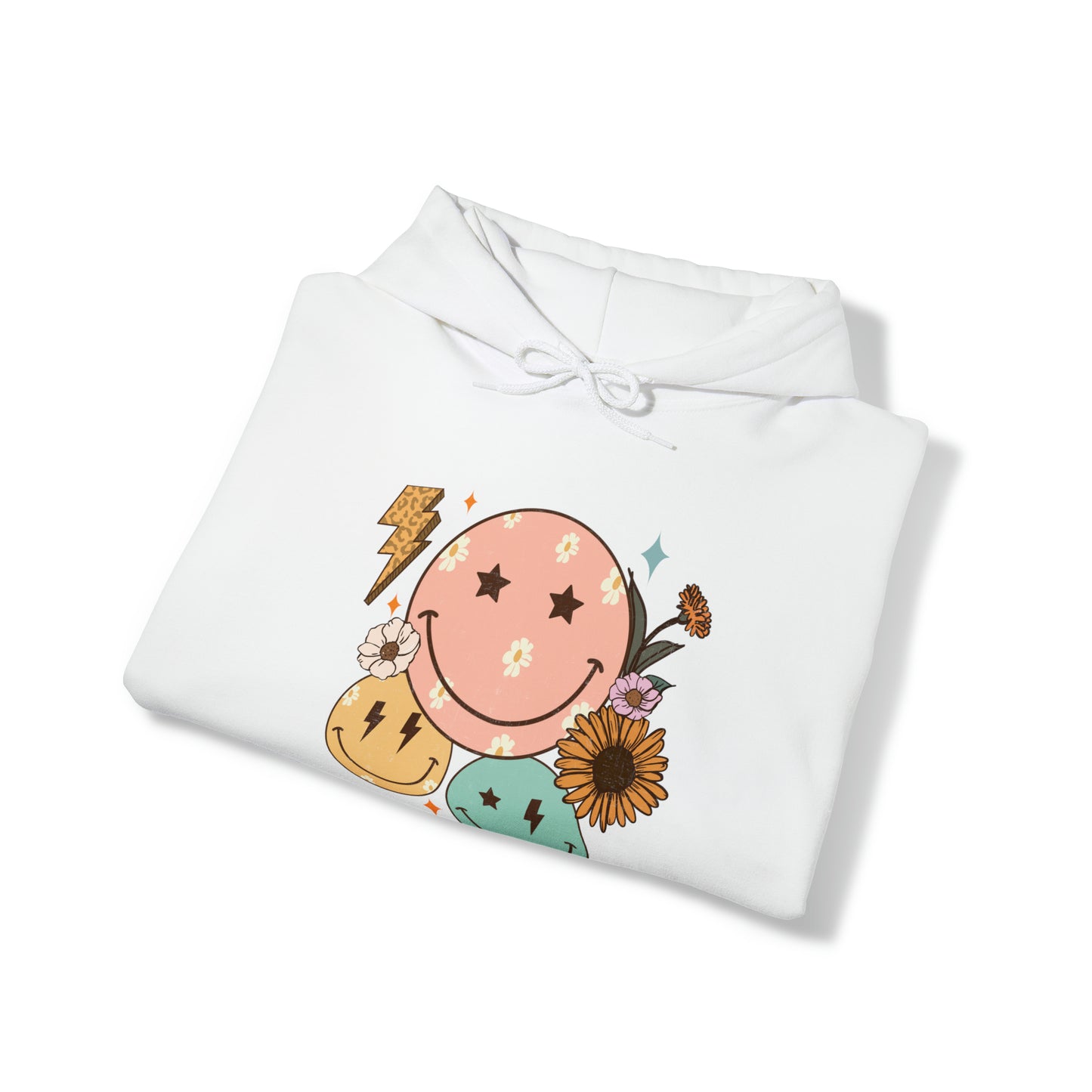Cool Retro Happy Face Hoodie Sweatshirt Streetwear Unisex Hooded Sweatshirt