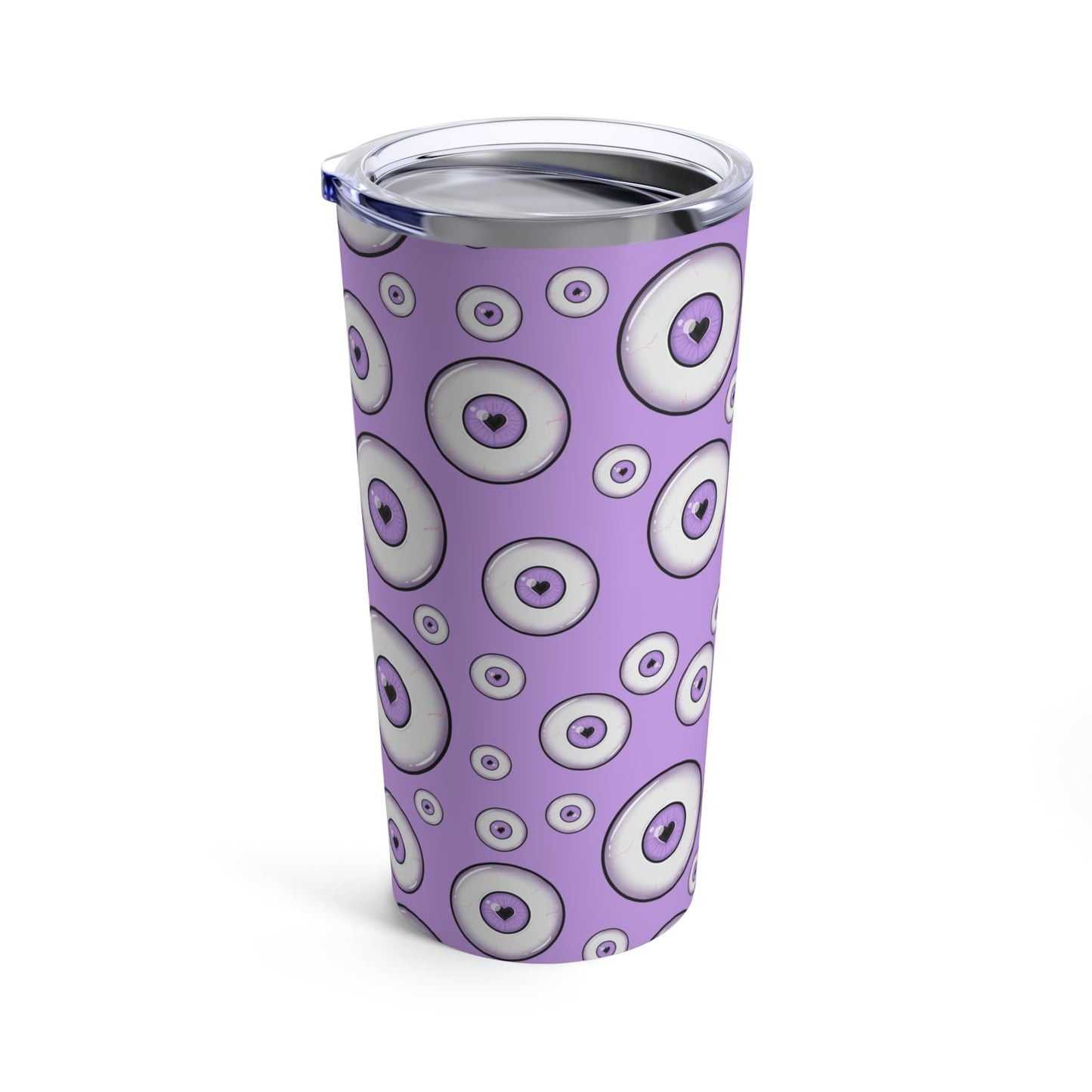 Pastel Goth Valentine's Day Tumbler Cup Purple Eyeball Travel Coffee Tumbler 20oz