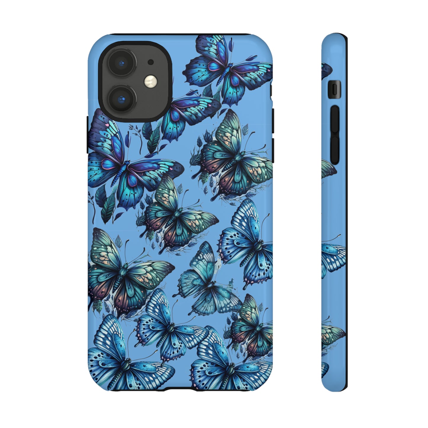 Blue Butterfly iPhone Case, Cute Cell Phone Case, Abstract Phone Case, iPhone Cover