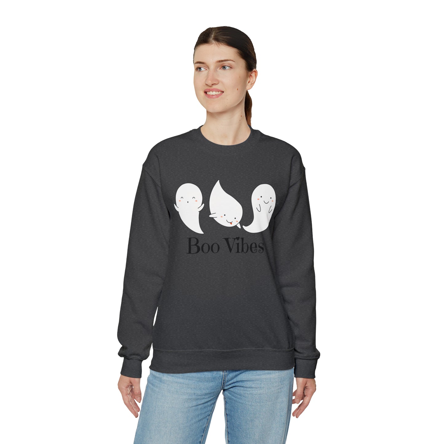Boo Ghost Sweatshirt, Halloween Sweatshirt Women Men Crewneck Sweatshirt