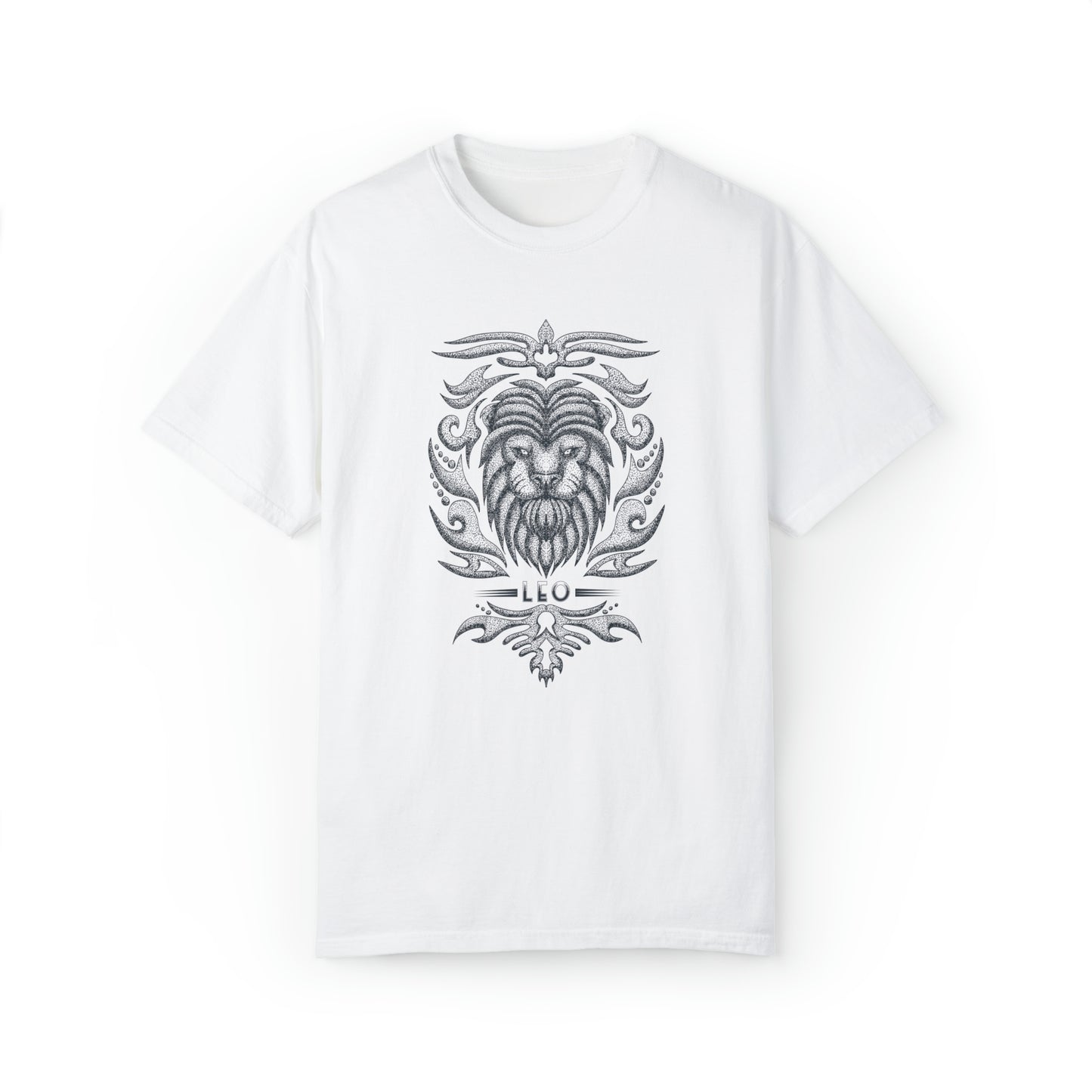 Comfort Colors Leo Vintage Shirt, Zodiac T-shirt, Leo Shirt Unisex Garment-Dyed T-shirt