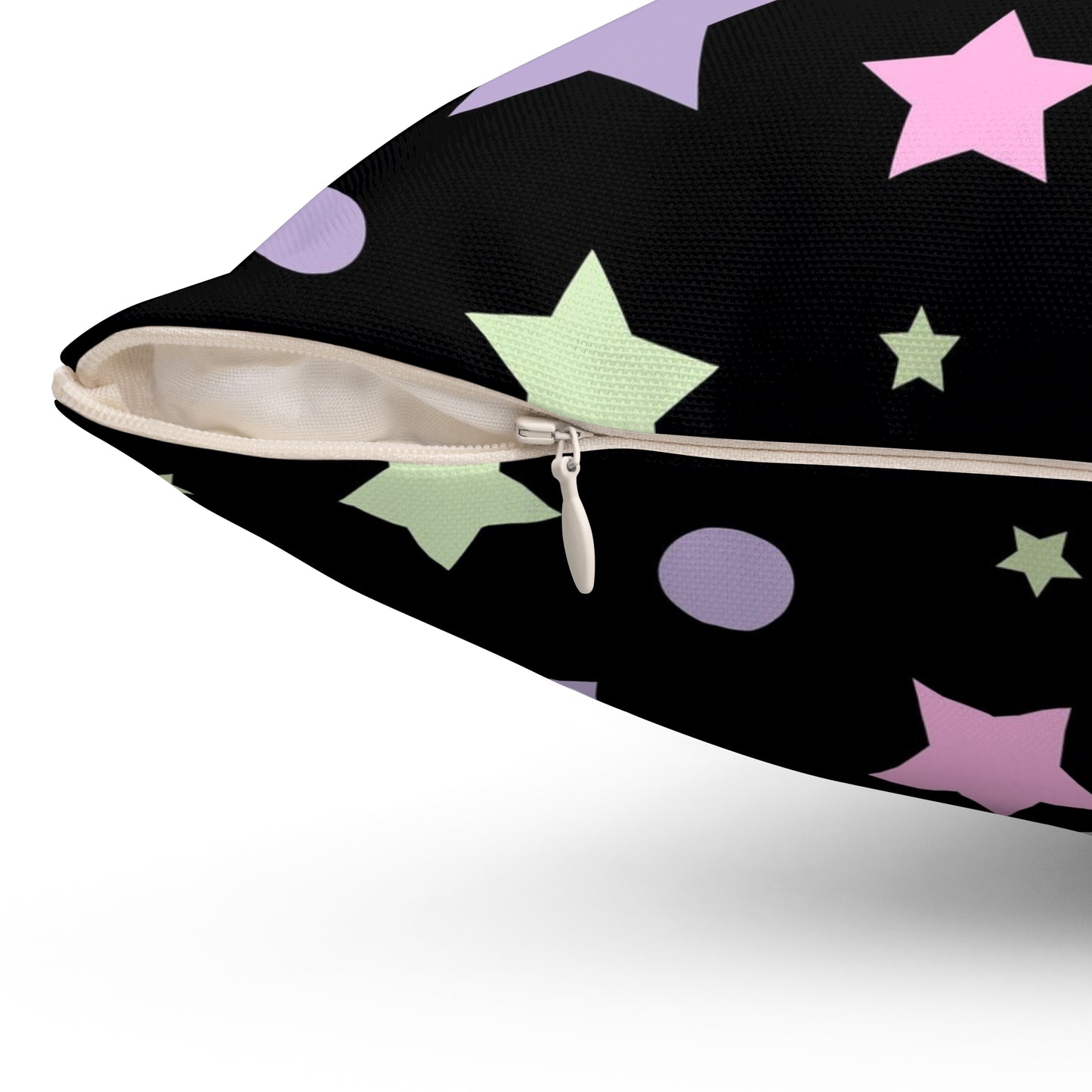 Pastel Goth Star Throw Pillow Throw Pillow Cover, Goth Decor Polyester Square Pillow