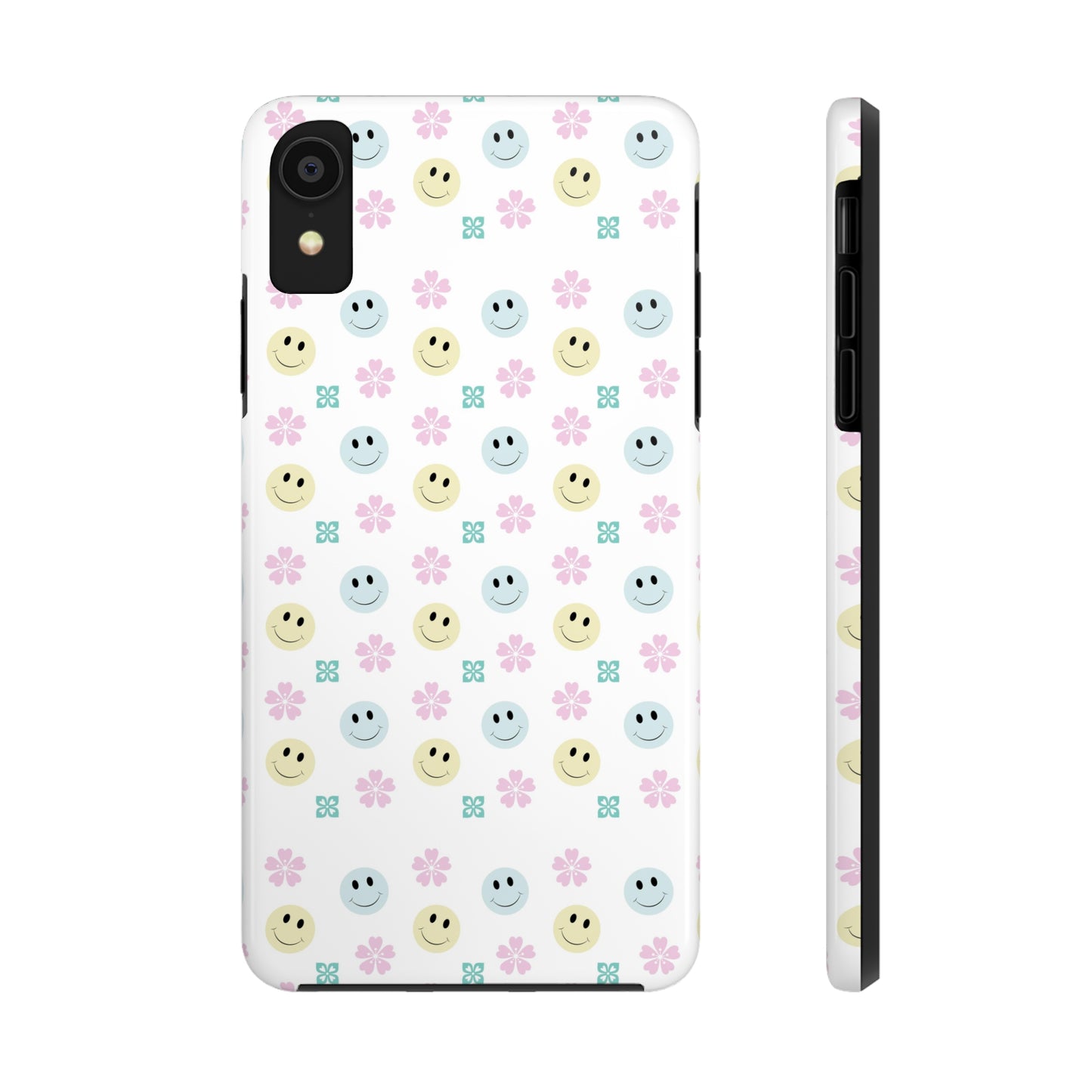 Smiley Face Retro Tough Phone Case, Cute Cool Trendy Biodegradable Phone Case