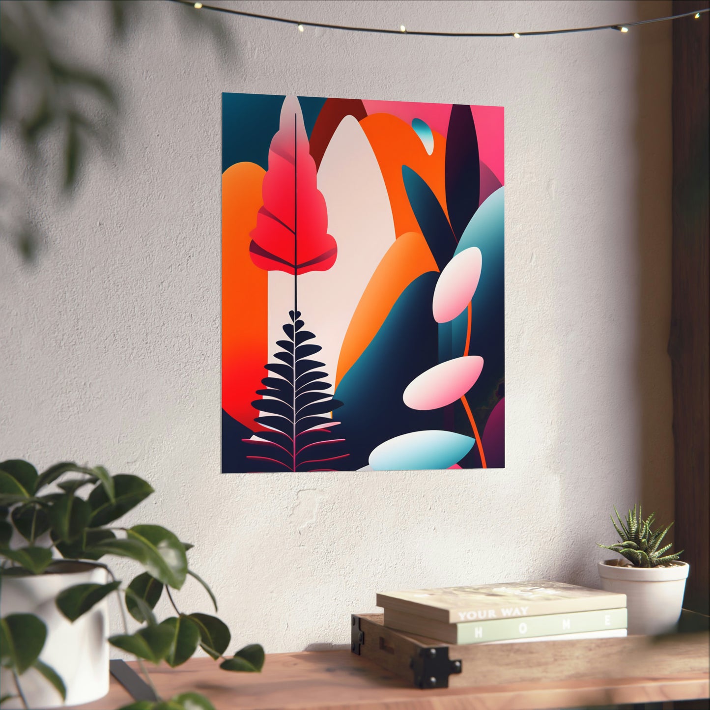 Mid-Century Modern Wall Art Print, Wall Room Decor Premium Matte Vertical Poster