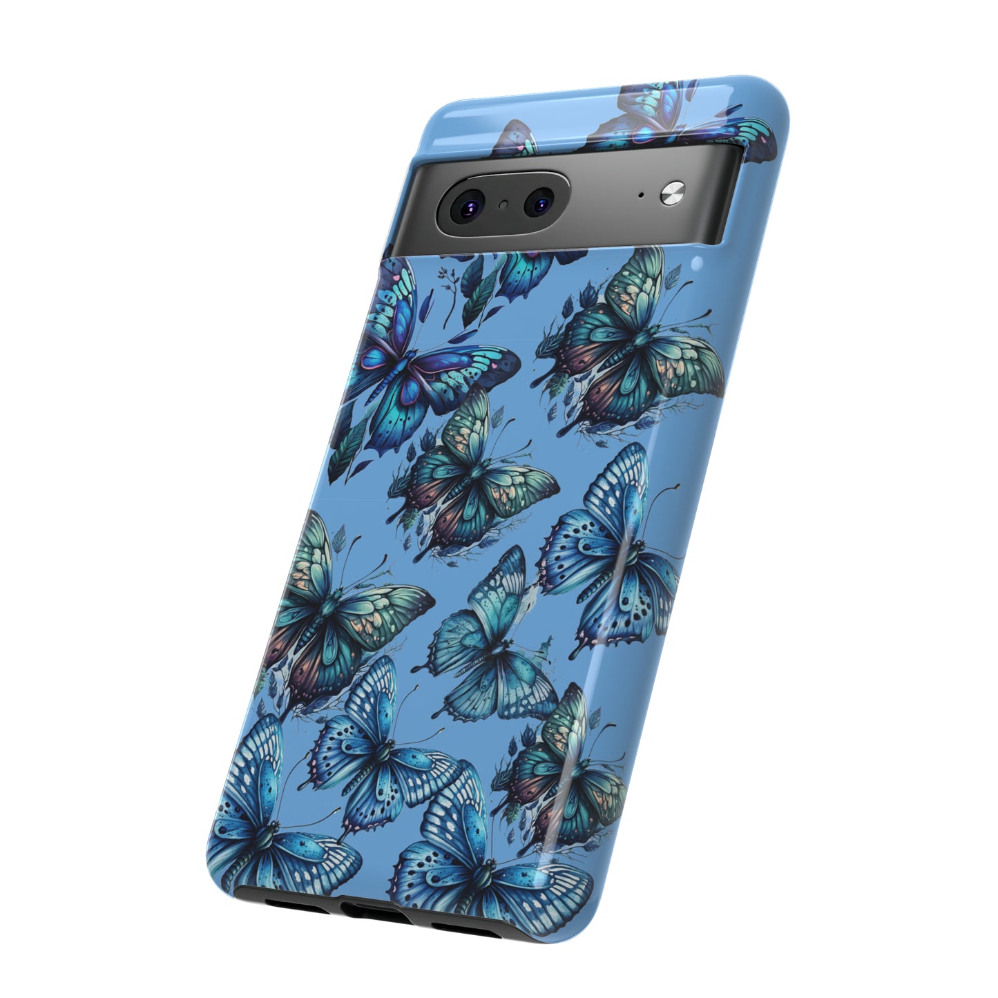Blue Butterfly iPhone Case, Cute Cell Phone Case, Abstract Phone Case, iPhone Cover