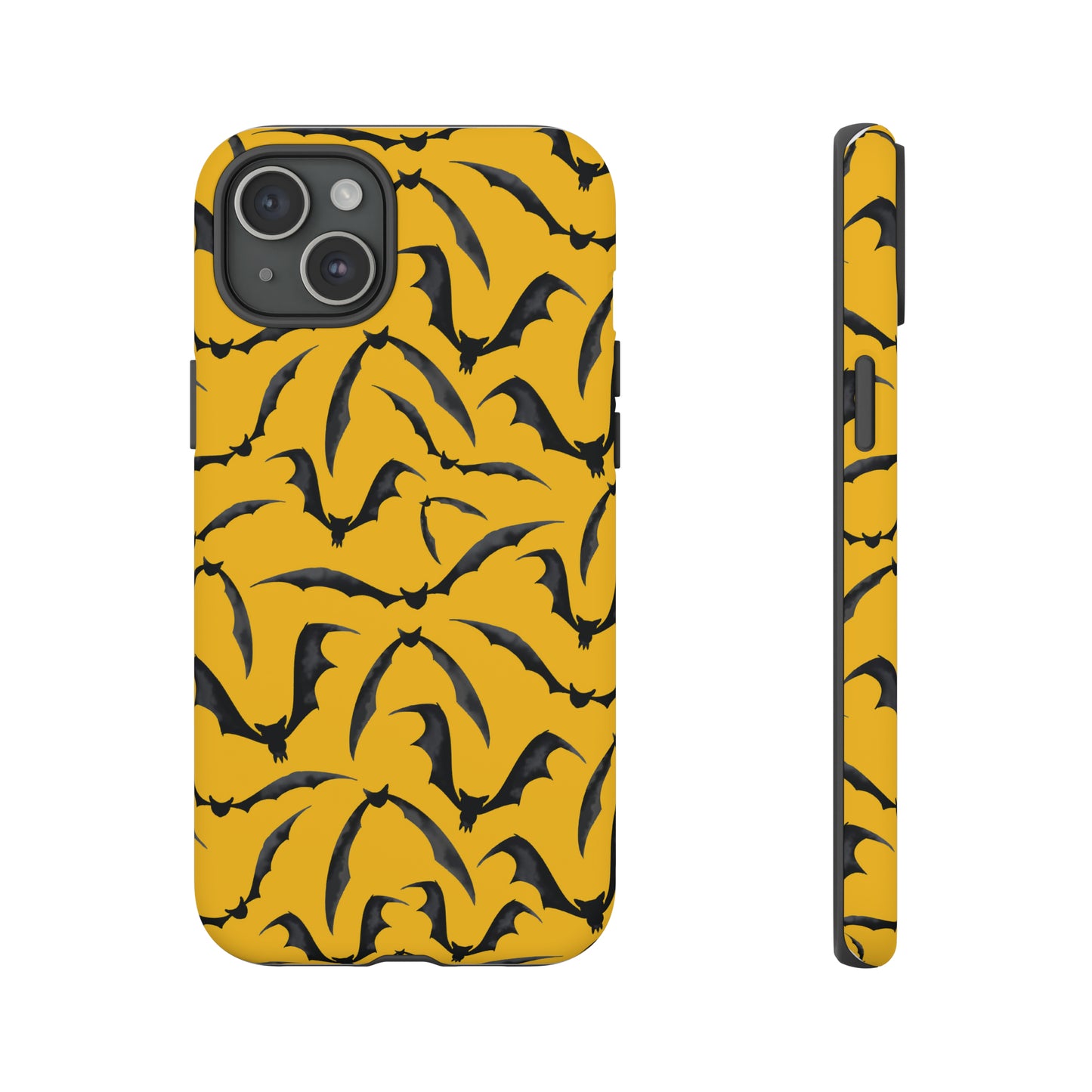 Bat Phone Case, iPhone 15 Case, Cute Glossy Halloween Goth Phone Case