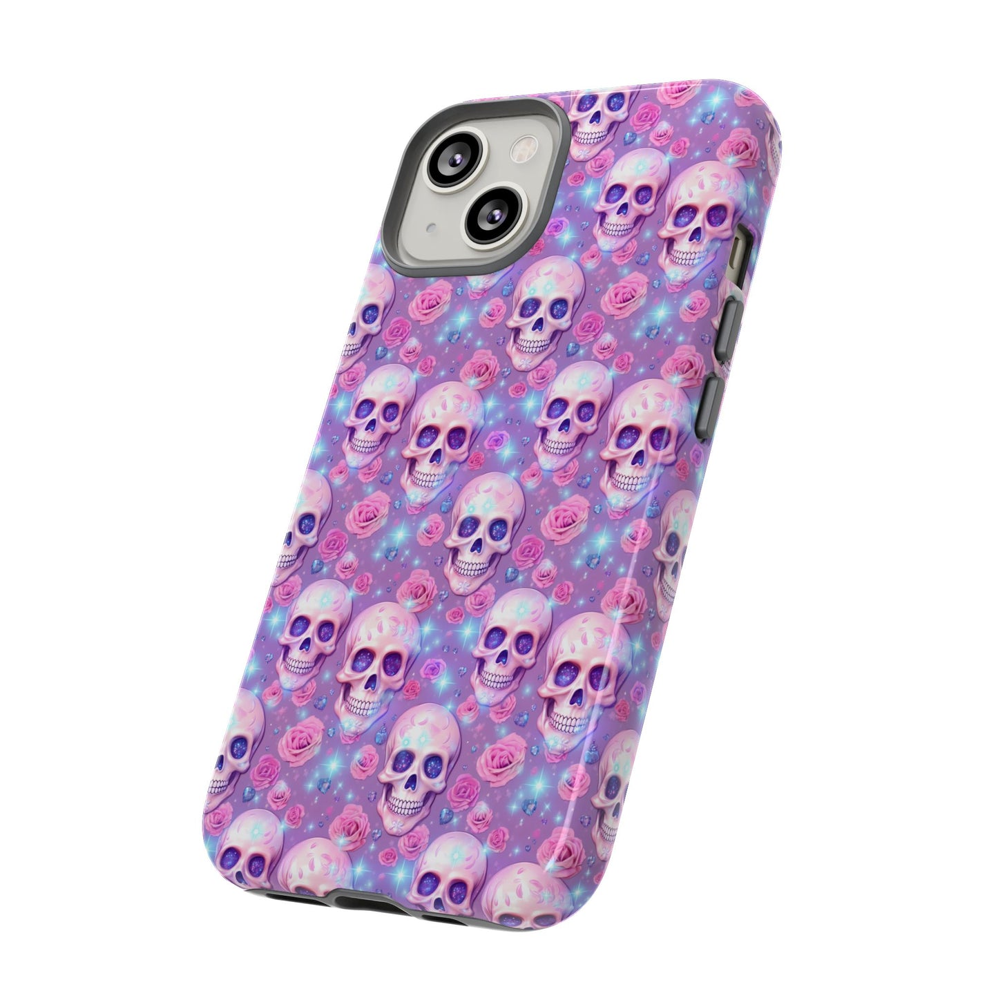 Phone Case - Skull and Roses Pastel Goth Tough Case