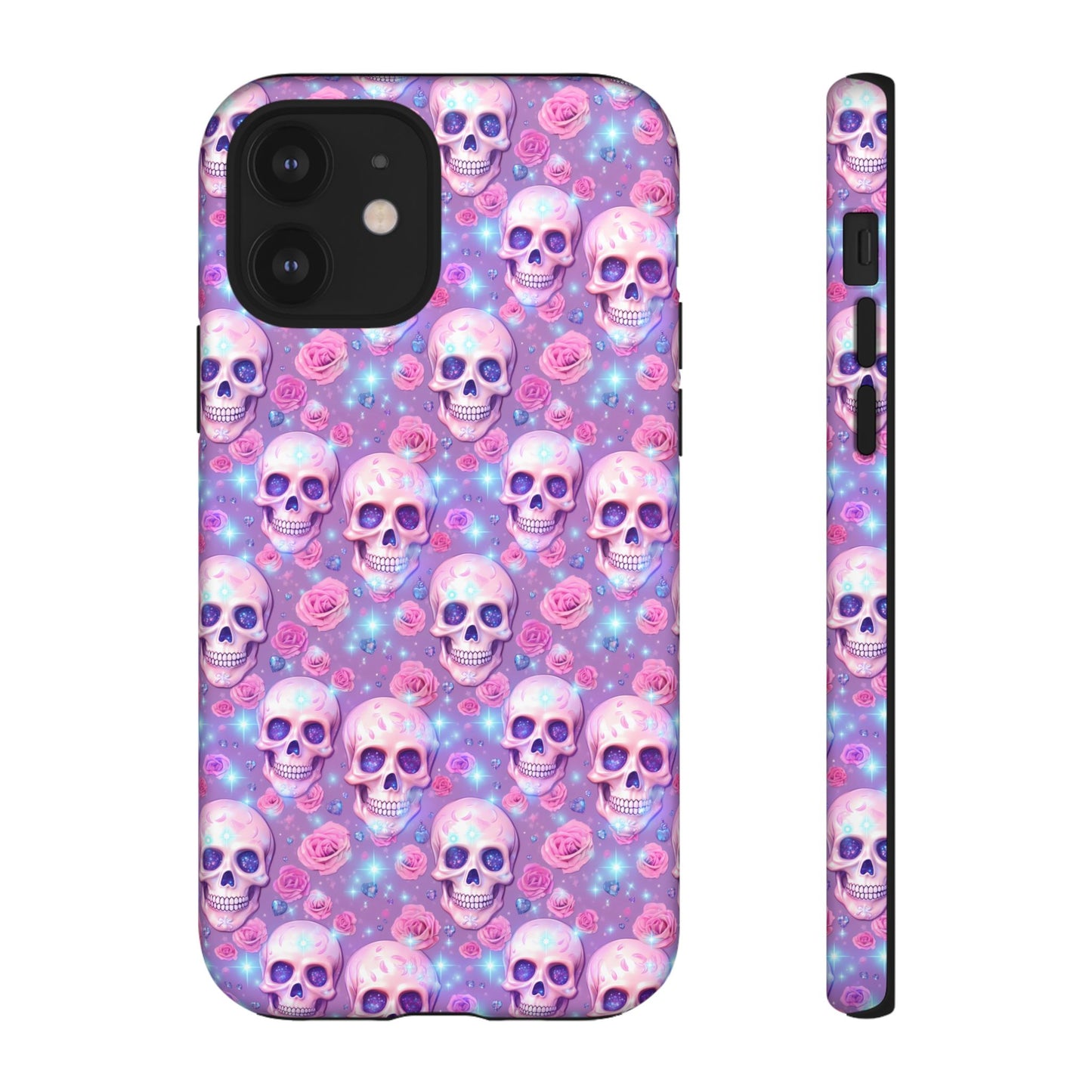 Phone Case - Skull and Roses Pastel Goth Tough Case