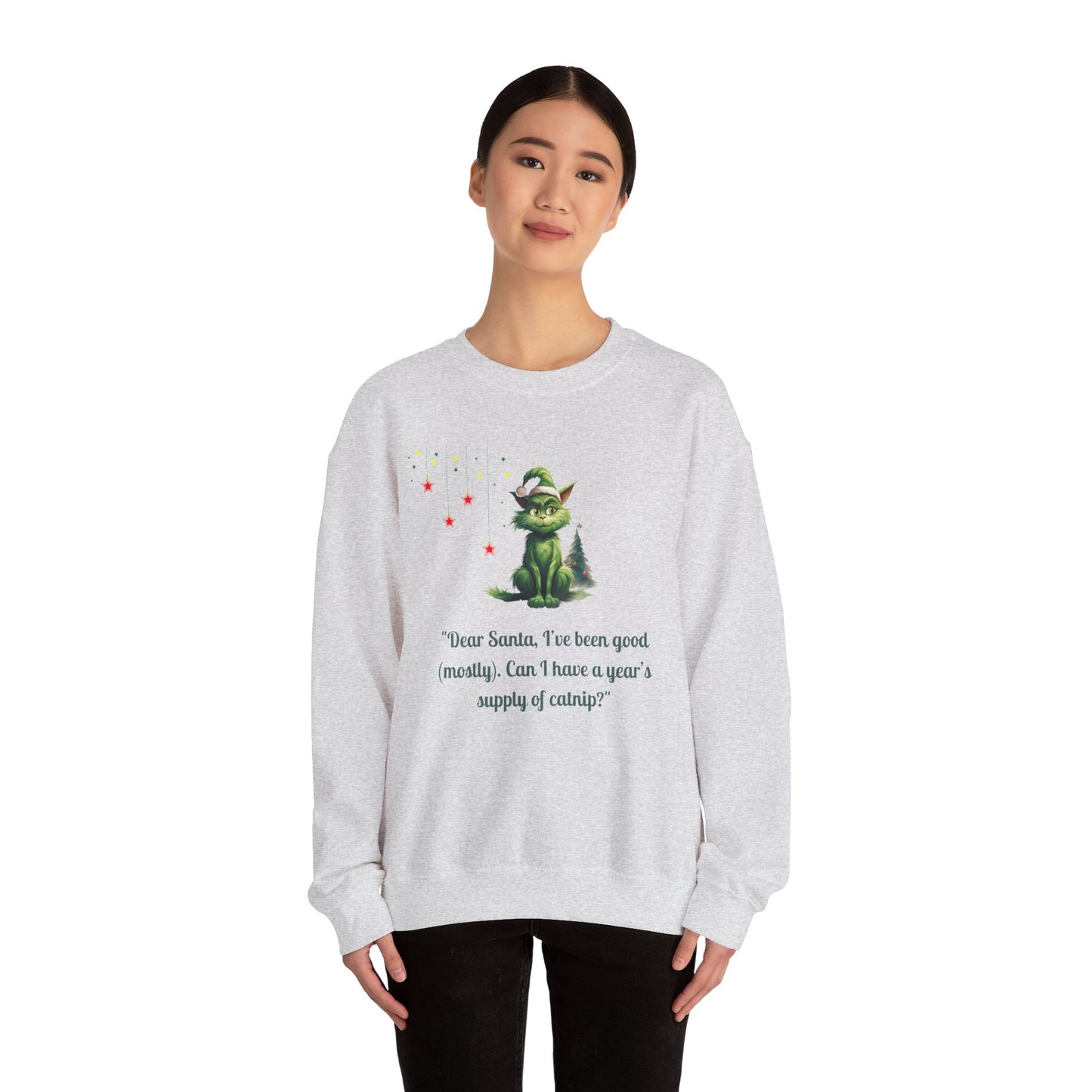 Funny Christmas Cat Sweatshirt - Christmas Crewneck- Holiday Sweatshirt