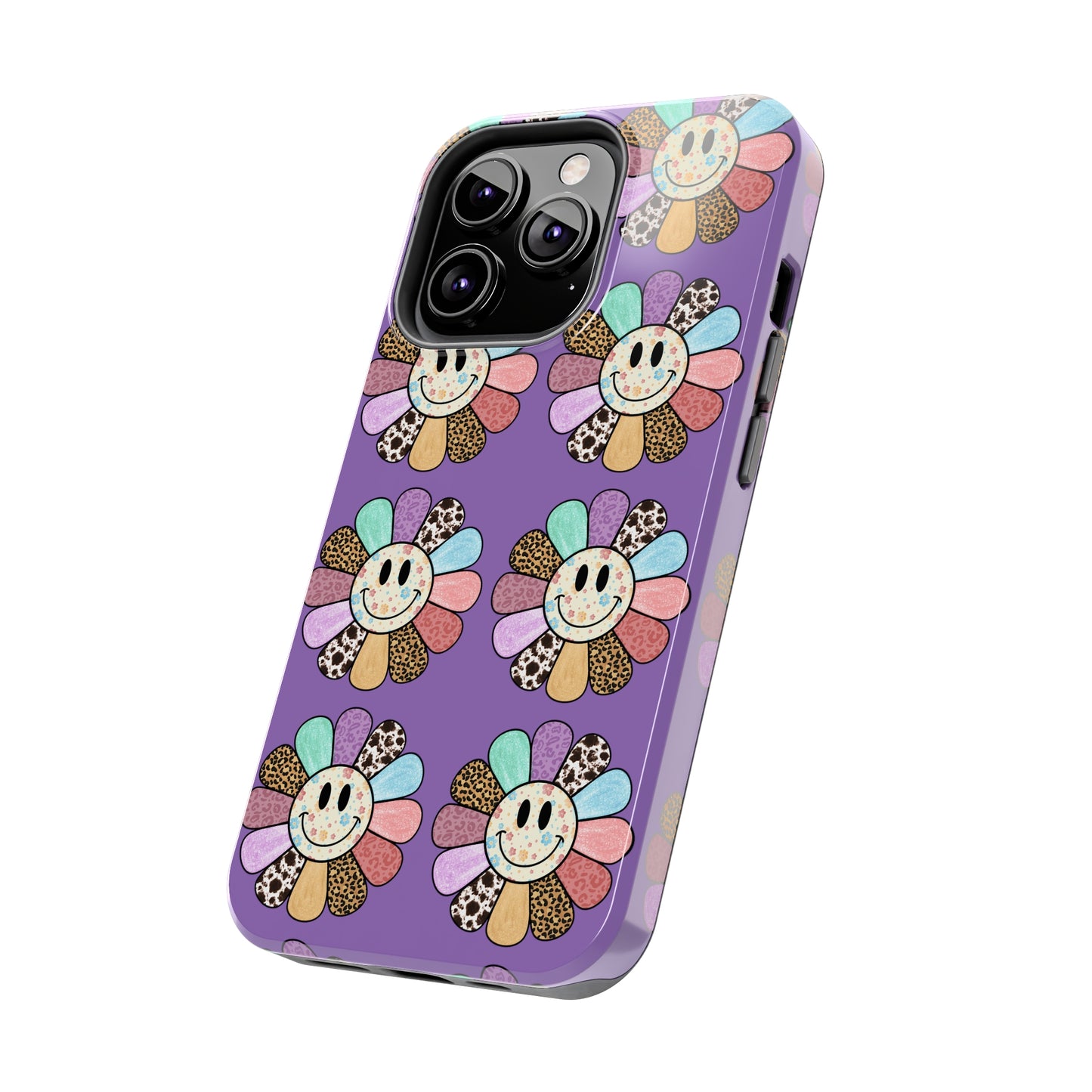 Smiley Face Retro Tough Phone Case, Cute Cool Trendy Biodegradable Phone Case