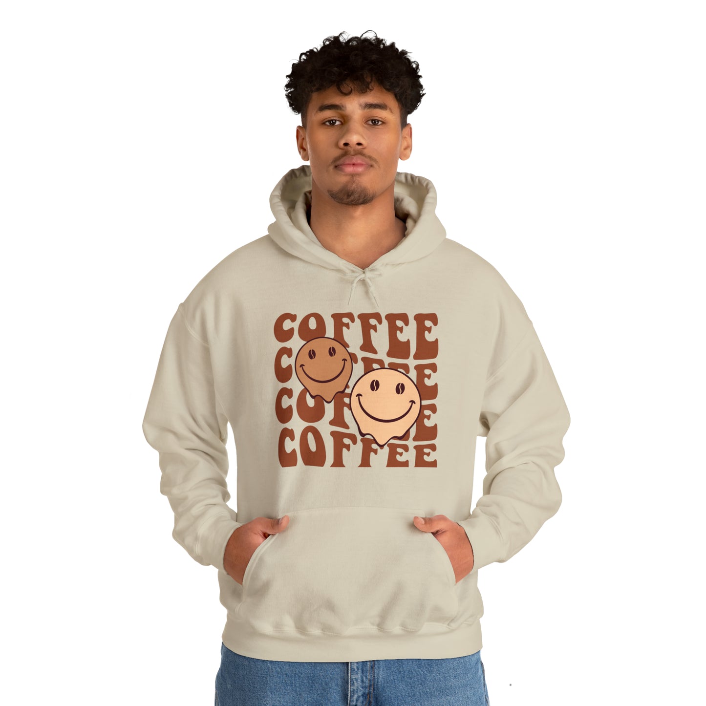 Retro Coffee Hoodie Sweatshirt, Oversize Streetwear Unisex Hooded Sweatshirt