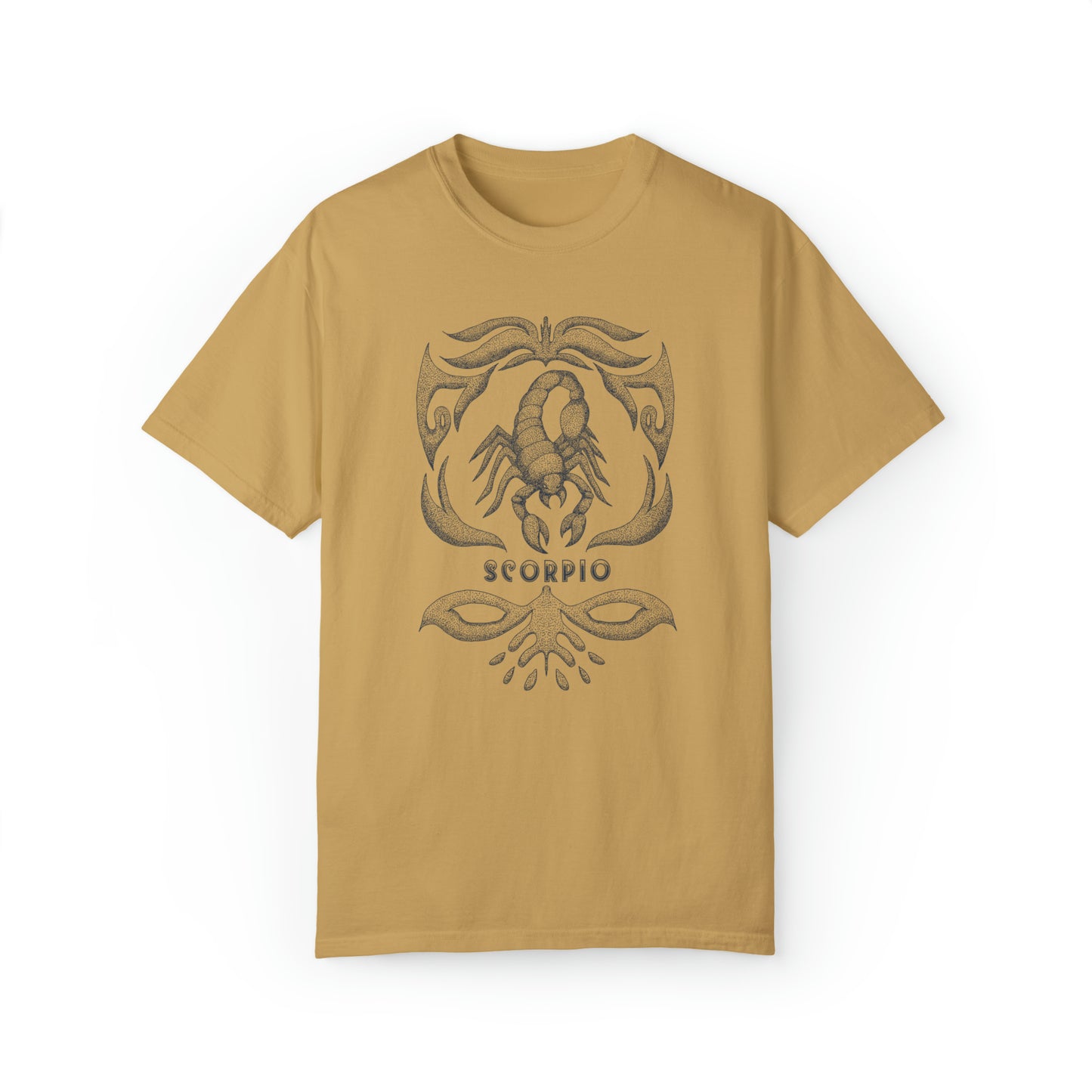 Comfort Colors Scorpio Vintage Shirt, Zodiac T-shirt, Leo Shirt Unisex Garment-Dyed T-shirt