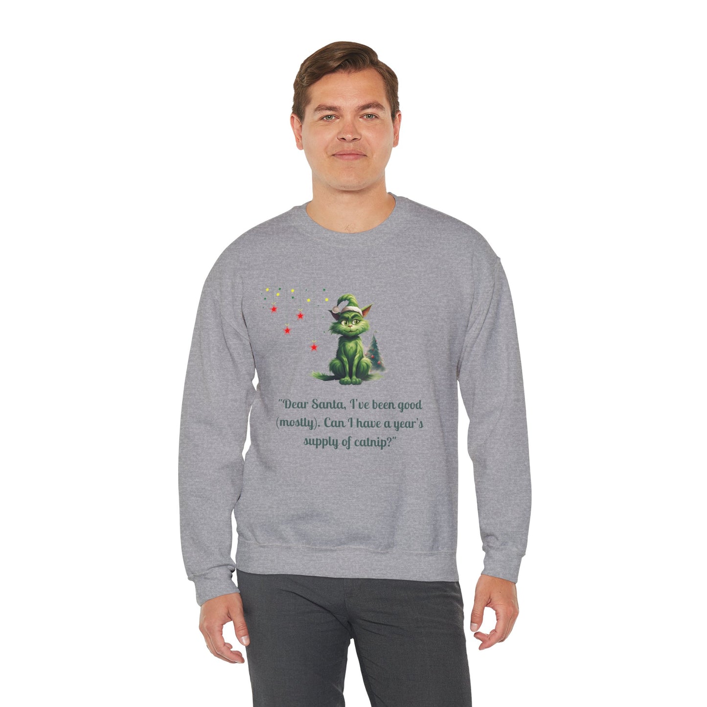 Funny Christmas Cat Sweatshirt - Christmas Crewneck- Holiday Sweatshirt