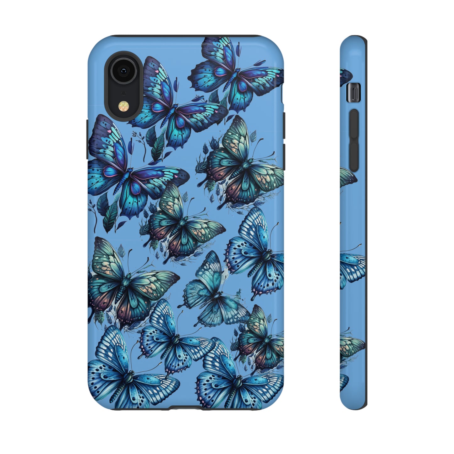 Blue Butterfly iPhone Case, Cute Cell Phone Case, Abstract Phone Case, iPhone Cover