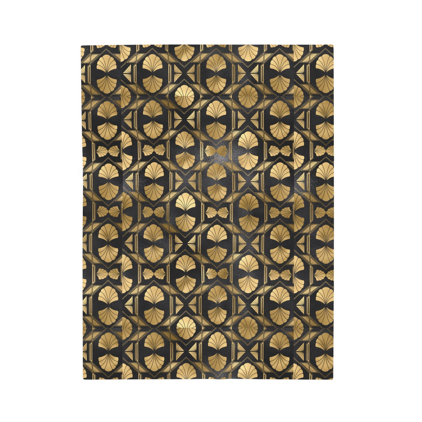 Gold and Black Velveteen Plush Blanket, Throw Blanket Bed Couch, Soft Blanket