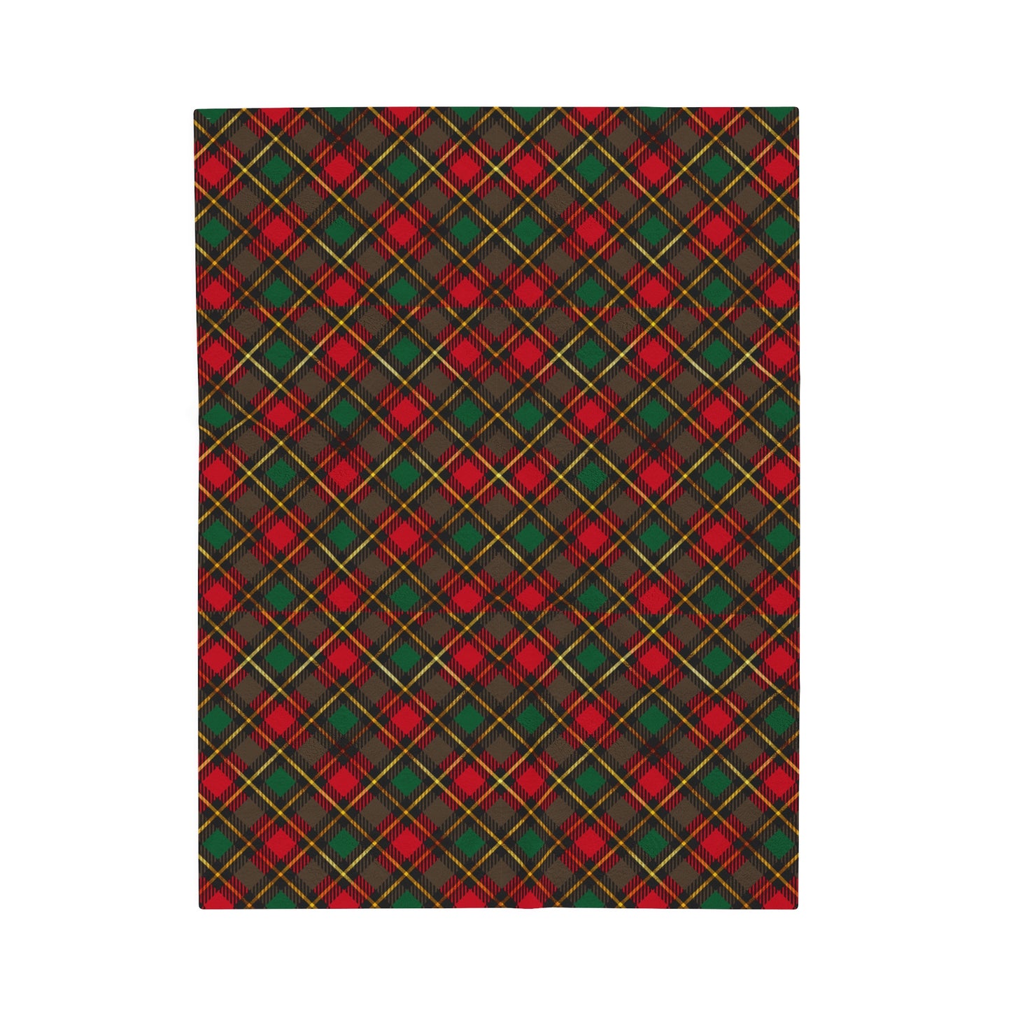 Christmas Plaid Blanket Velveteen Plush Blanket Cozy Warm Throw Blanket Couch