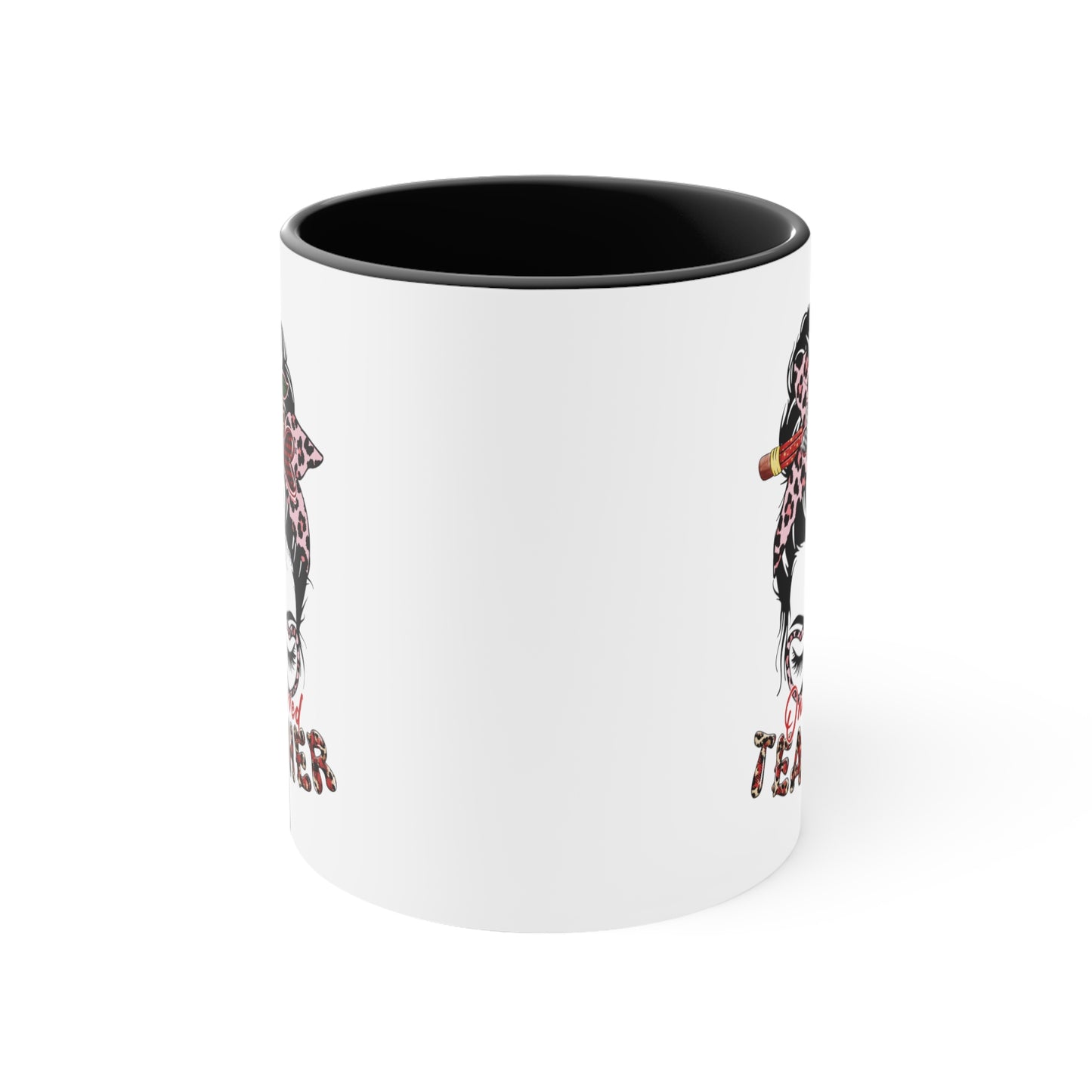 Teacher Valentine Coffee Mug, One Loved Teacher, Accent Coffee Mug, 11oz
