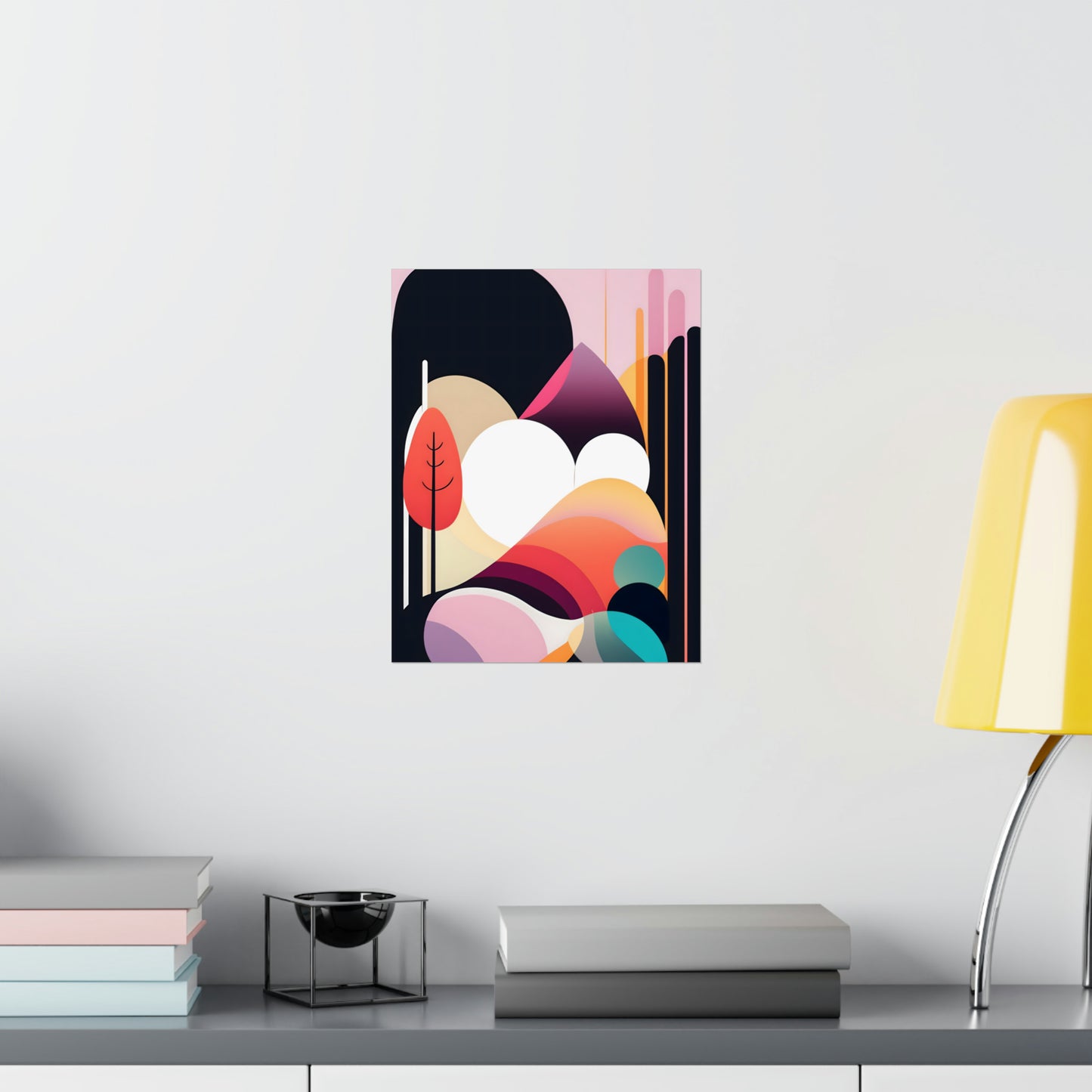 Mid-Century Modern Wall Art Print Contemporary Wall Accents Poster