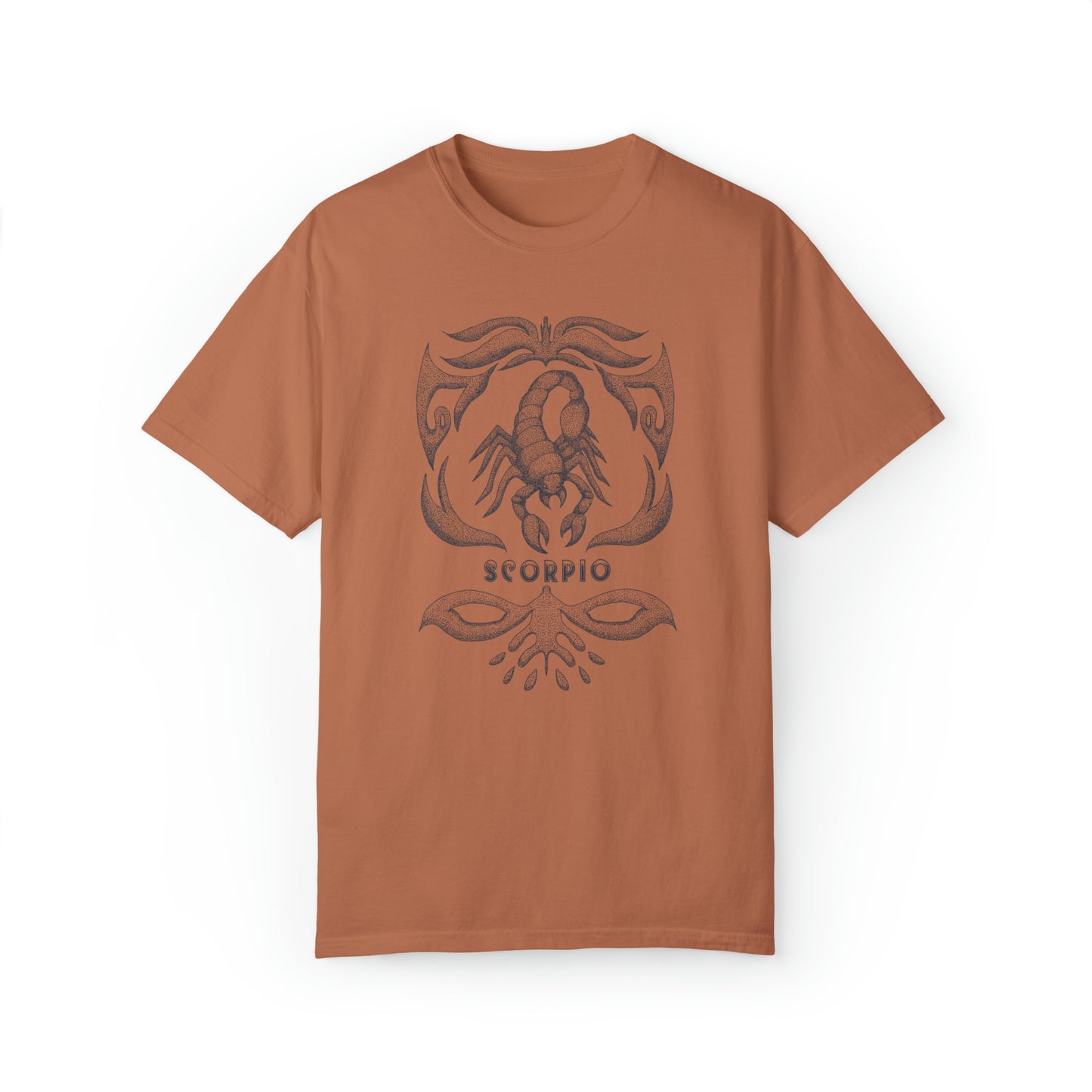 Comfort Colors Scorpio Vintage Shirt, Zodiac T-shirt, Leo Shirt Unisex Garment-Dyed T-shirt