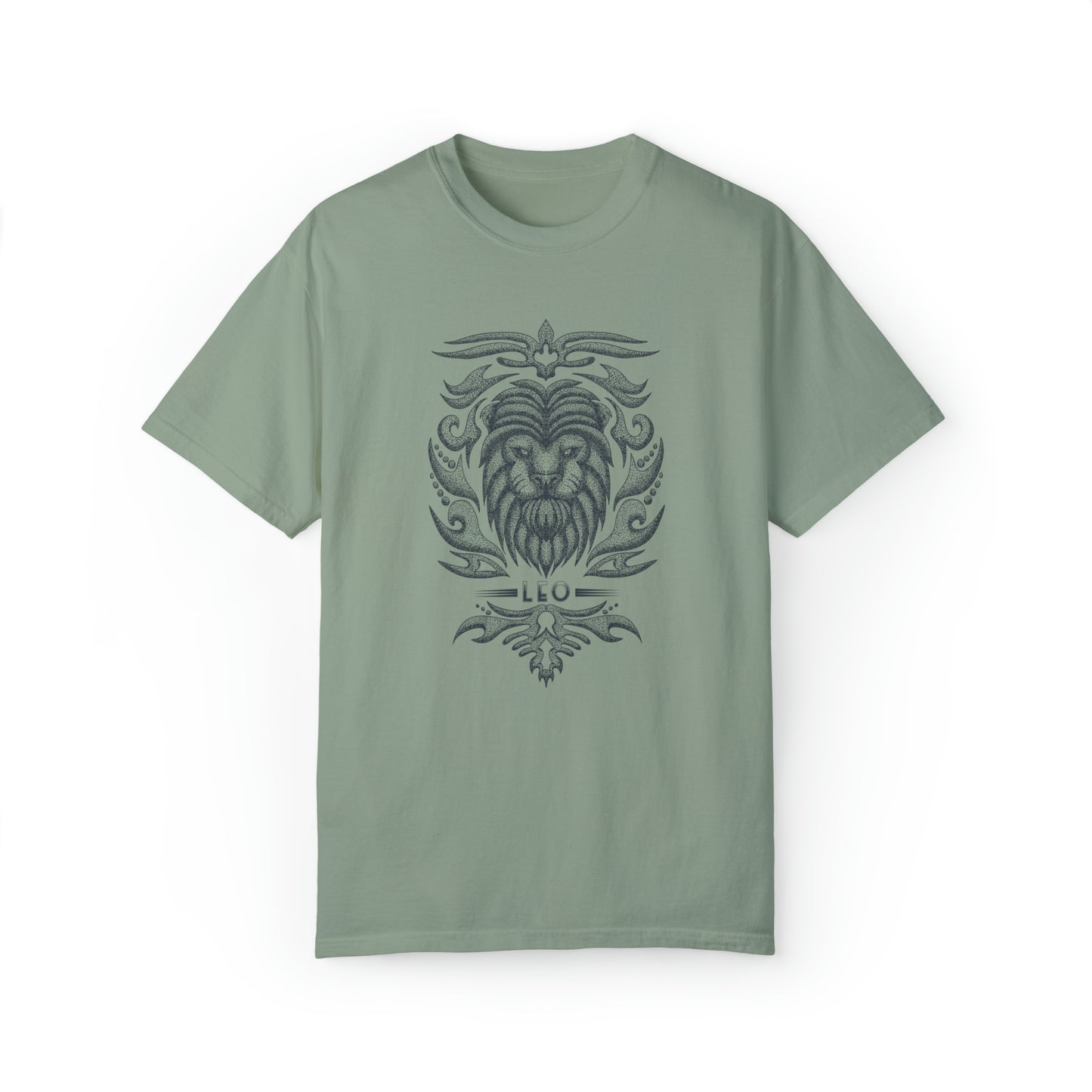 Comfort Colors Leo Vintage Shirt, Zodiac T-shirt, Leo Shirt Unisex Garment-Dyed T-shirt