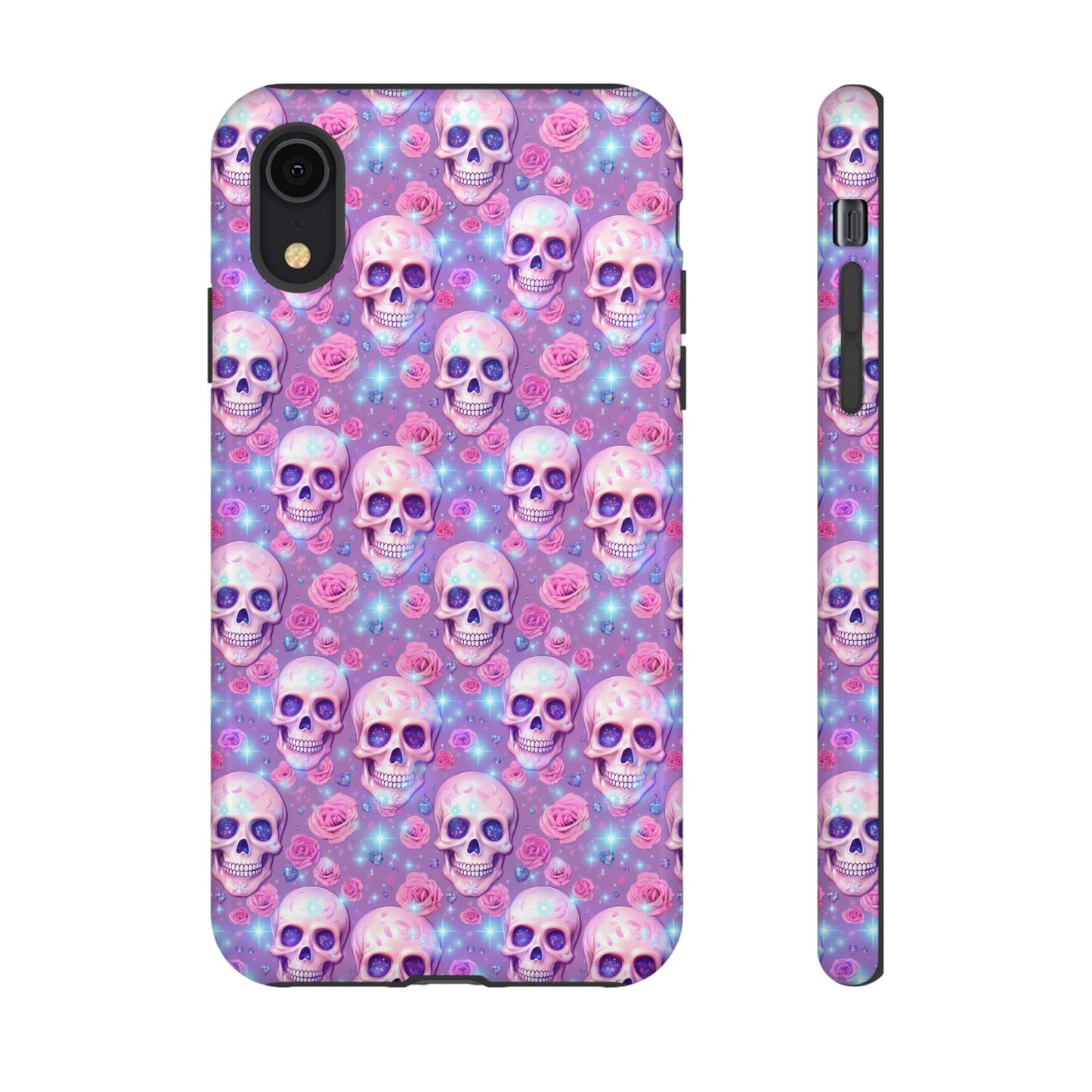 Phone Case - Skull and Roses Pastel Goth Tough Case