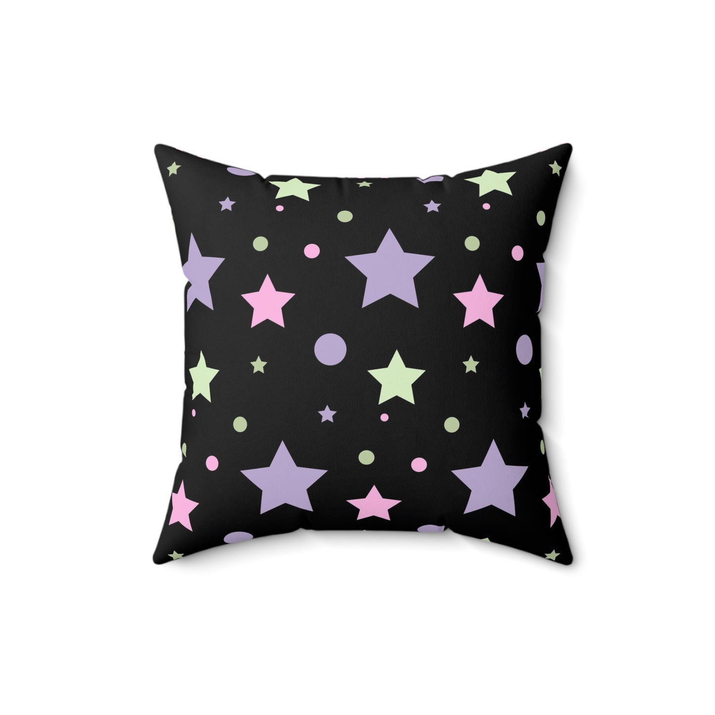 Pastel Goth Star Throw Pillow Throw Pillow Cover, Goth Decor Polyester Square Pillow