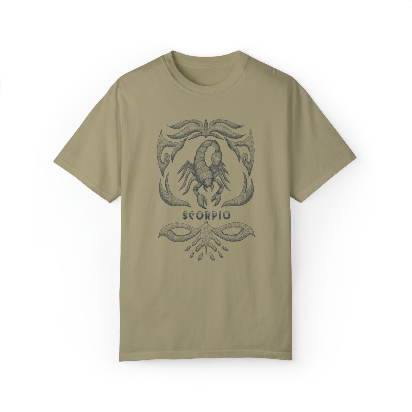 Comfort Colors Scorpio Vintage Shirt, Zodiac T-shirt, Leo Shirt Unisex Garment-Dyed T-shirt