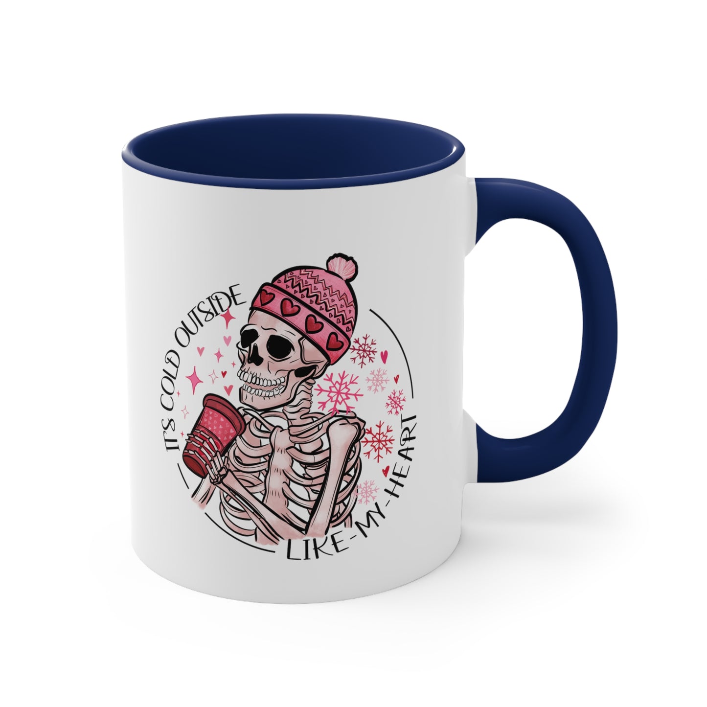 Skeleton Valentine Gothic Accent Coffee Mug, Sarcastic Funny Dark 11oz