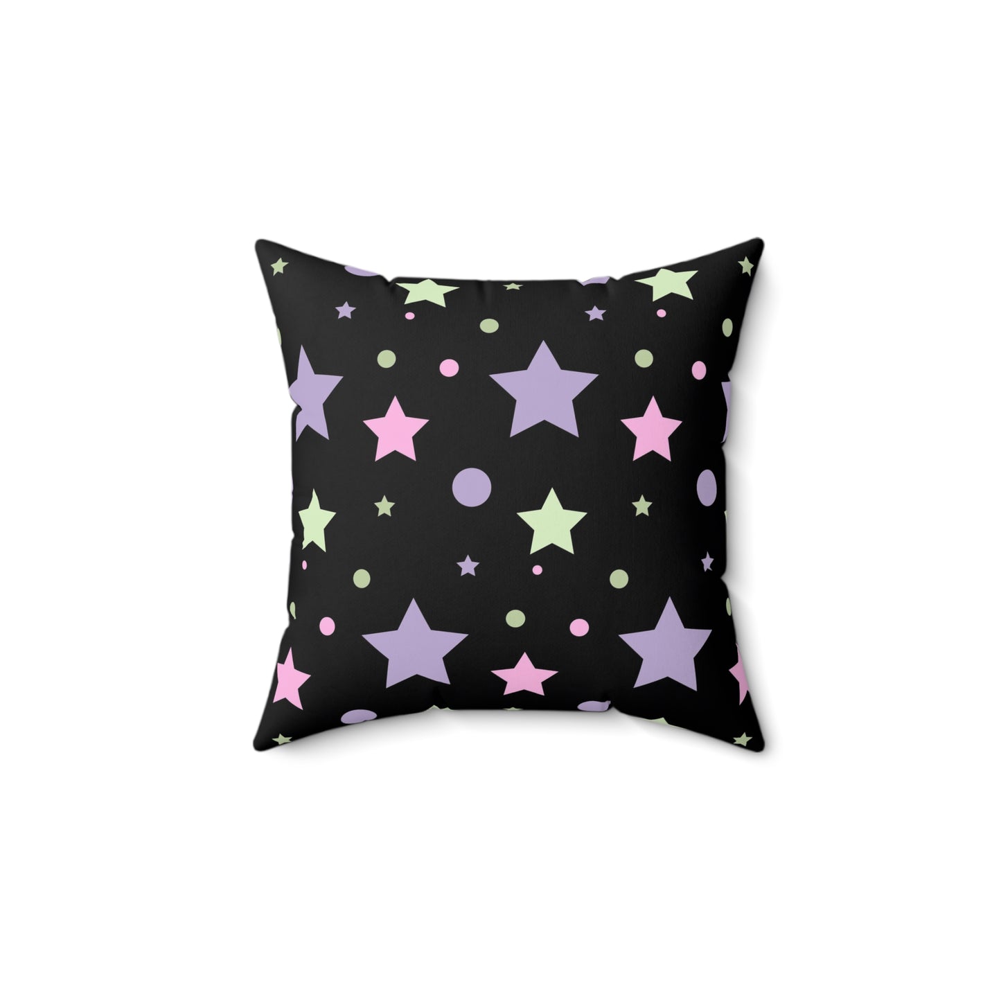 Pastel Goth Star Throw Pillow Throw Pillow Cover, Goth Decor Polyester Square Pillow