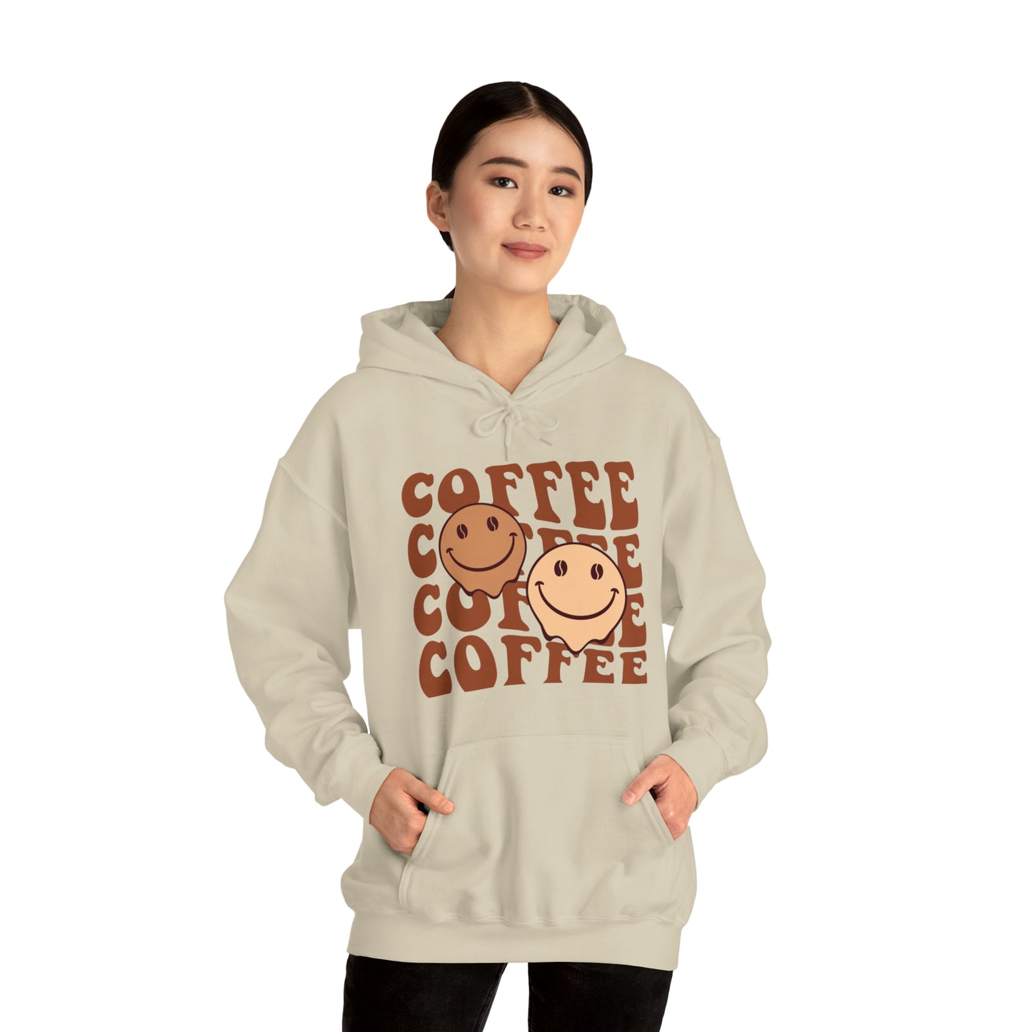 Retro Coffee Hoodie Sweatshirt, Oversize Streetwear Unisex Hooded Sweatshirt