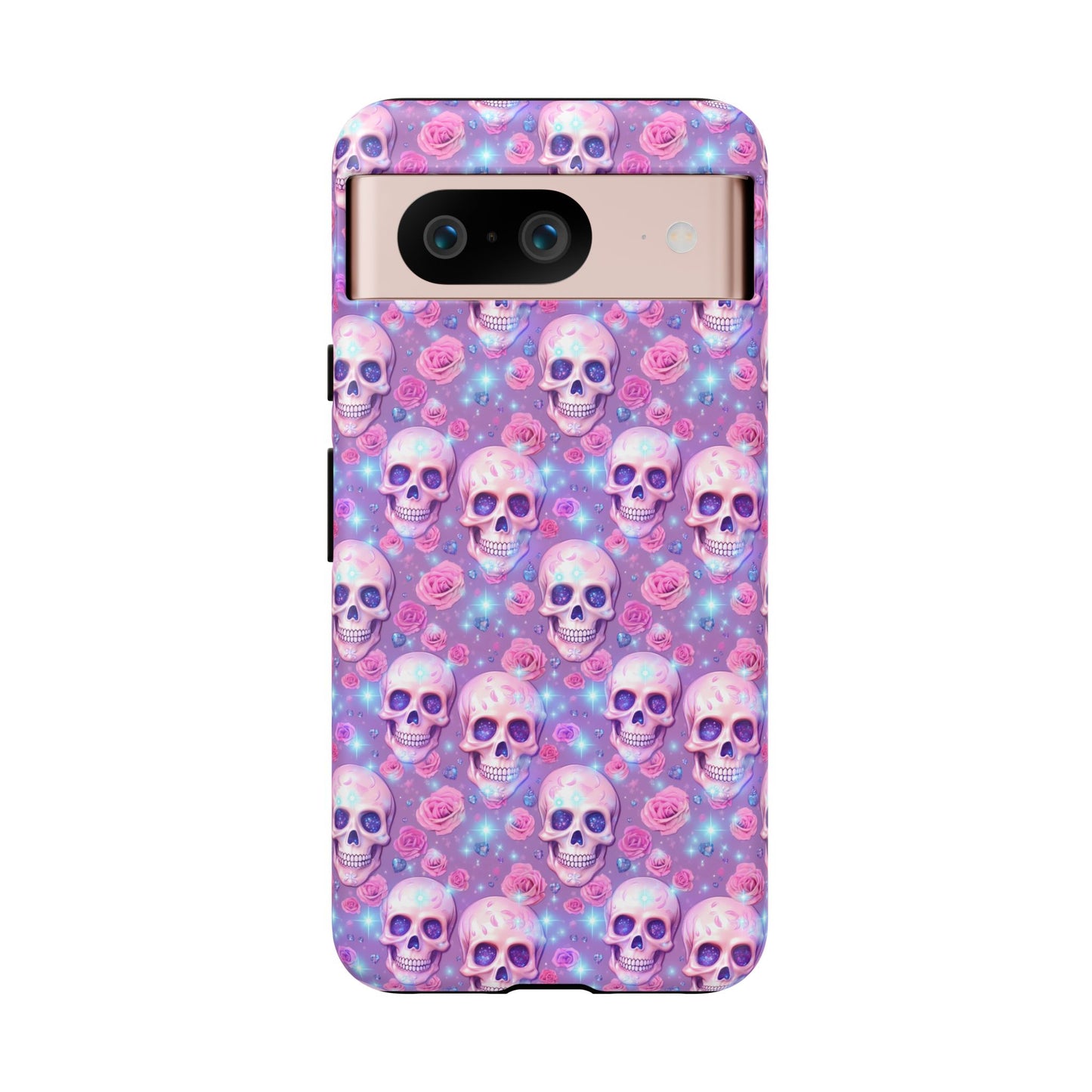 Phone Case - Skull and Roses Pastel Goth Tough Case