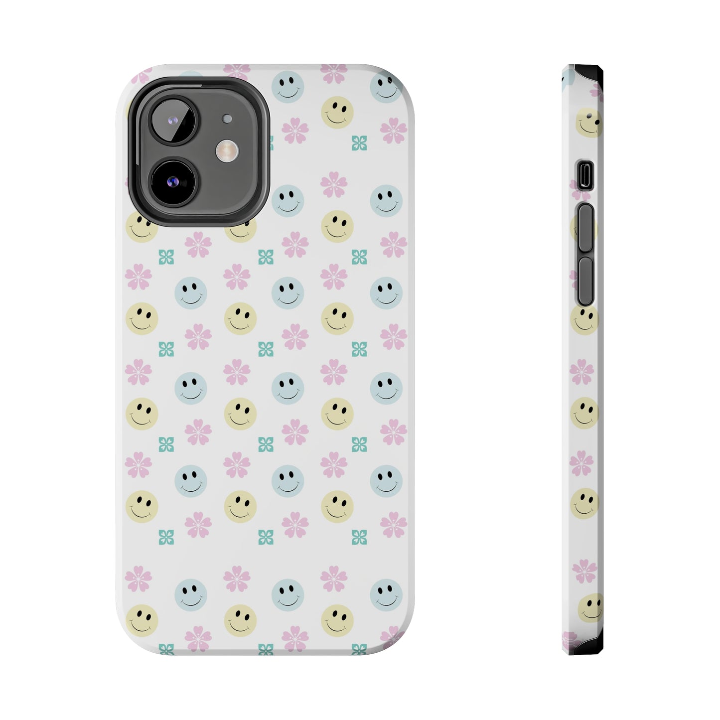 Smiley Face Retro Tough Phone Case, Cute Cool Trendy Biodegradable Phone Case