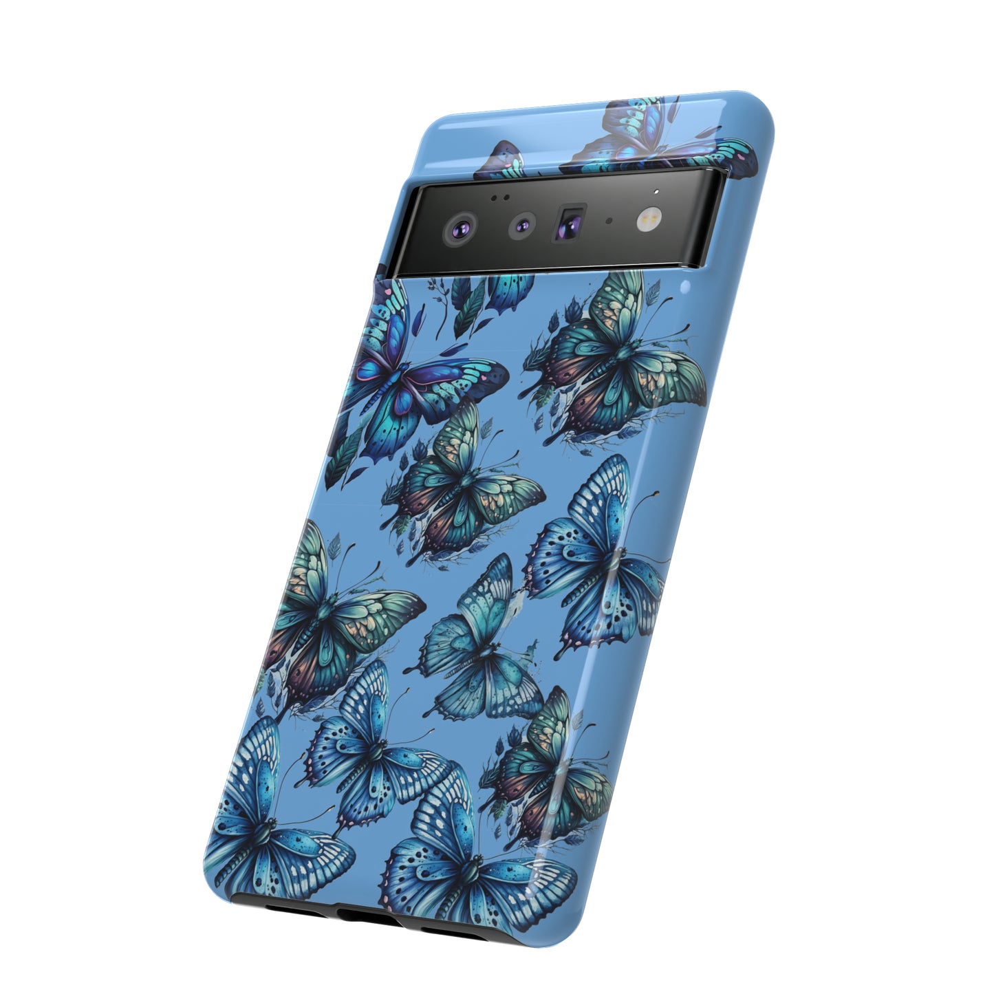 Blue Butterfly iPhone Case, Cute Cell Phone Case, Abstract Phone Case, iPhone Cover