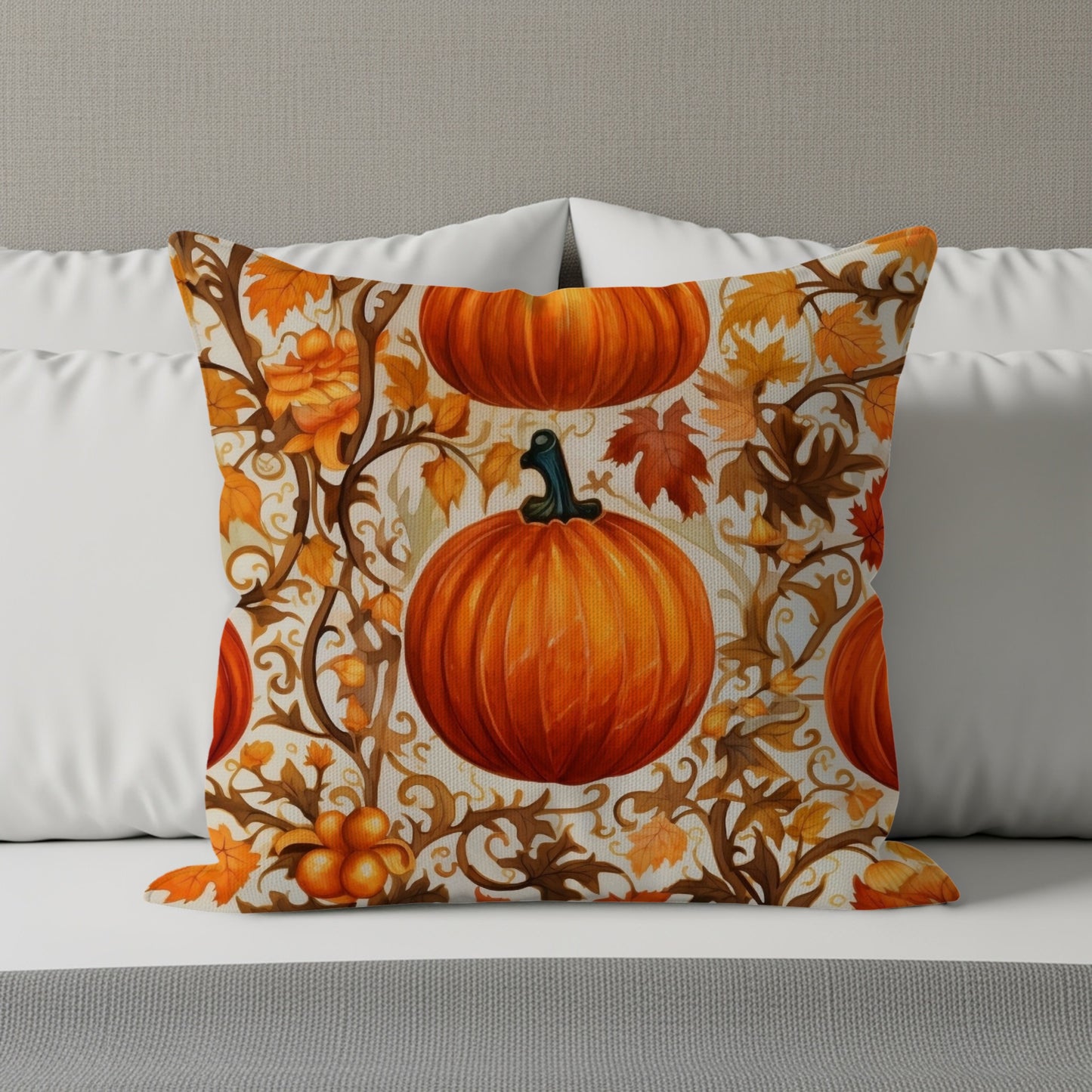Autumn Pumpkin Themed Decorative Throw Pillow product type