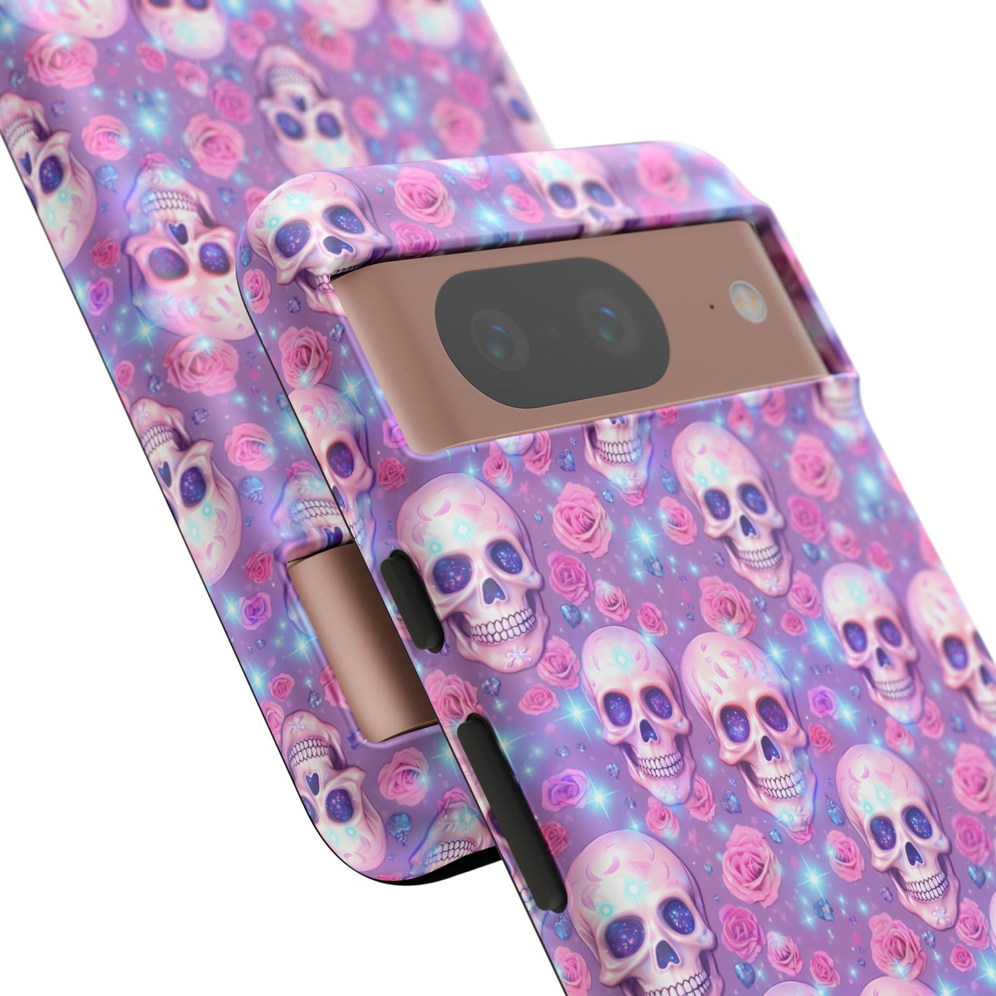 Phone Case - Skull and Roses Pastel Goth Tough Case