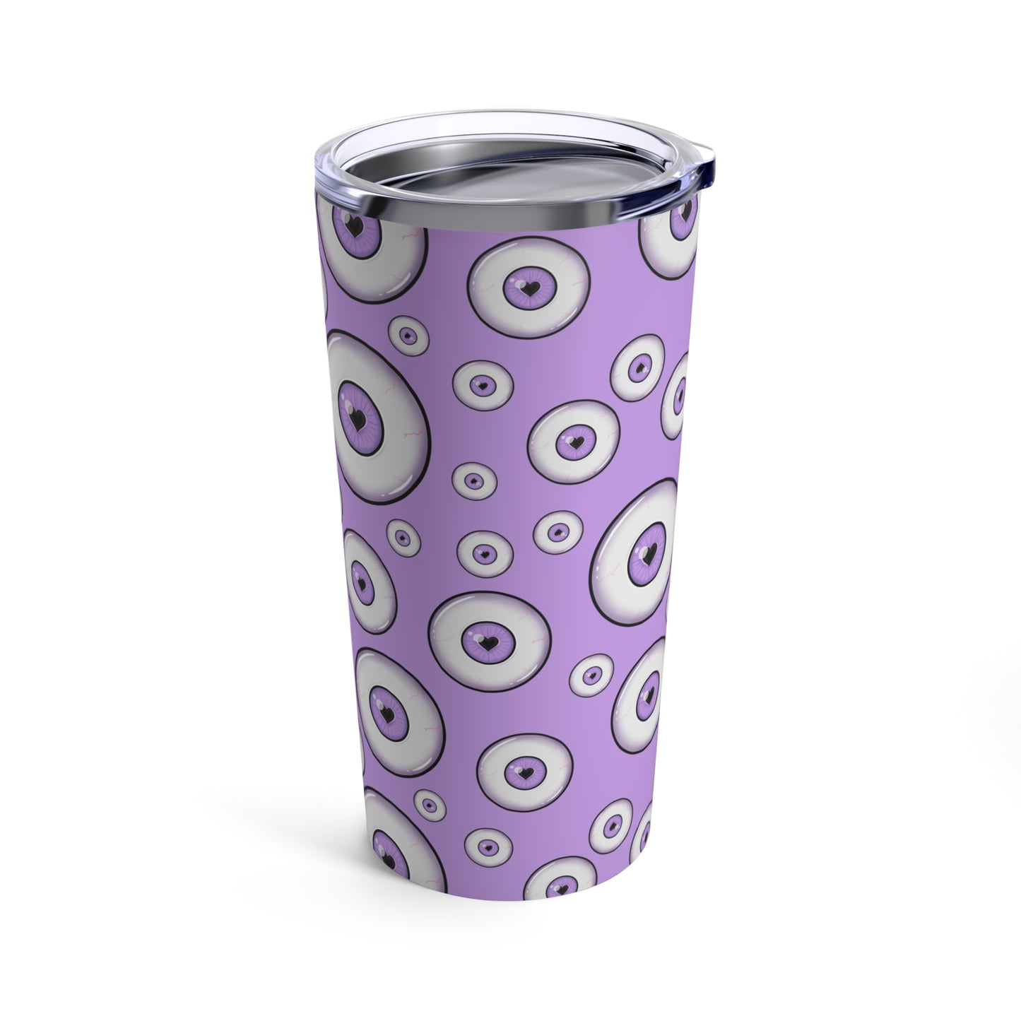 Pastel Goth Valentine's Day Tumbler Cup Purple Eyeball Travel Coffee Tumbler 20oz