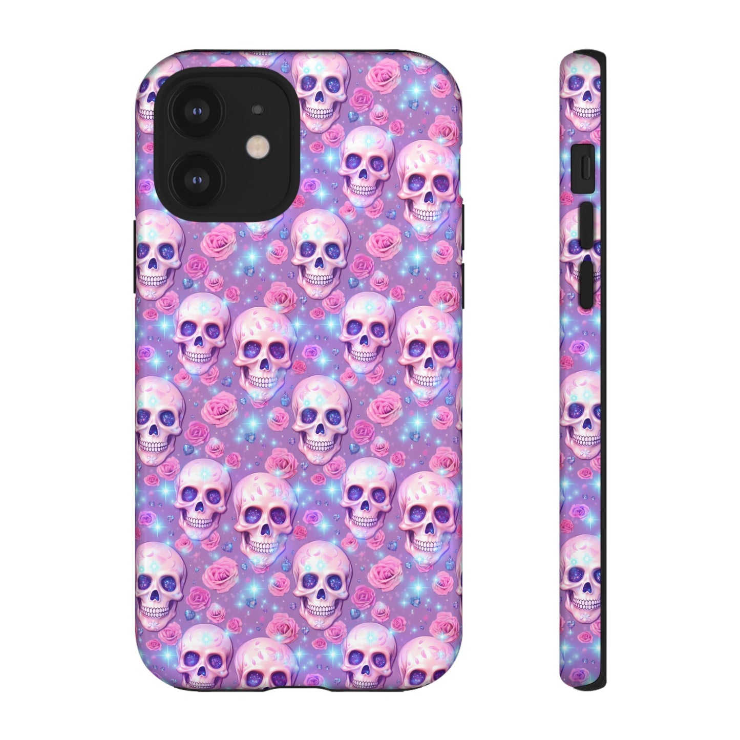 Phone Case - Skull and Roses Pastel Goth Tough Case