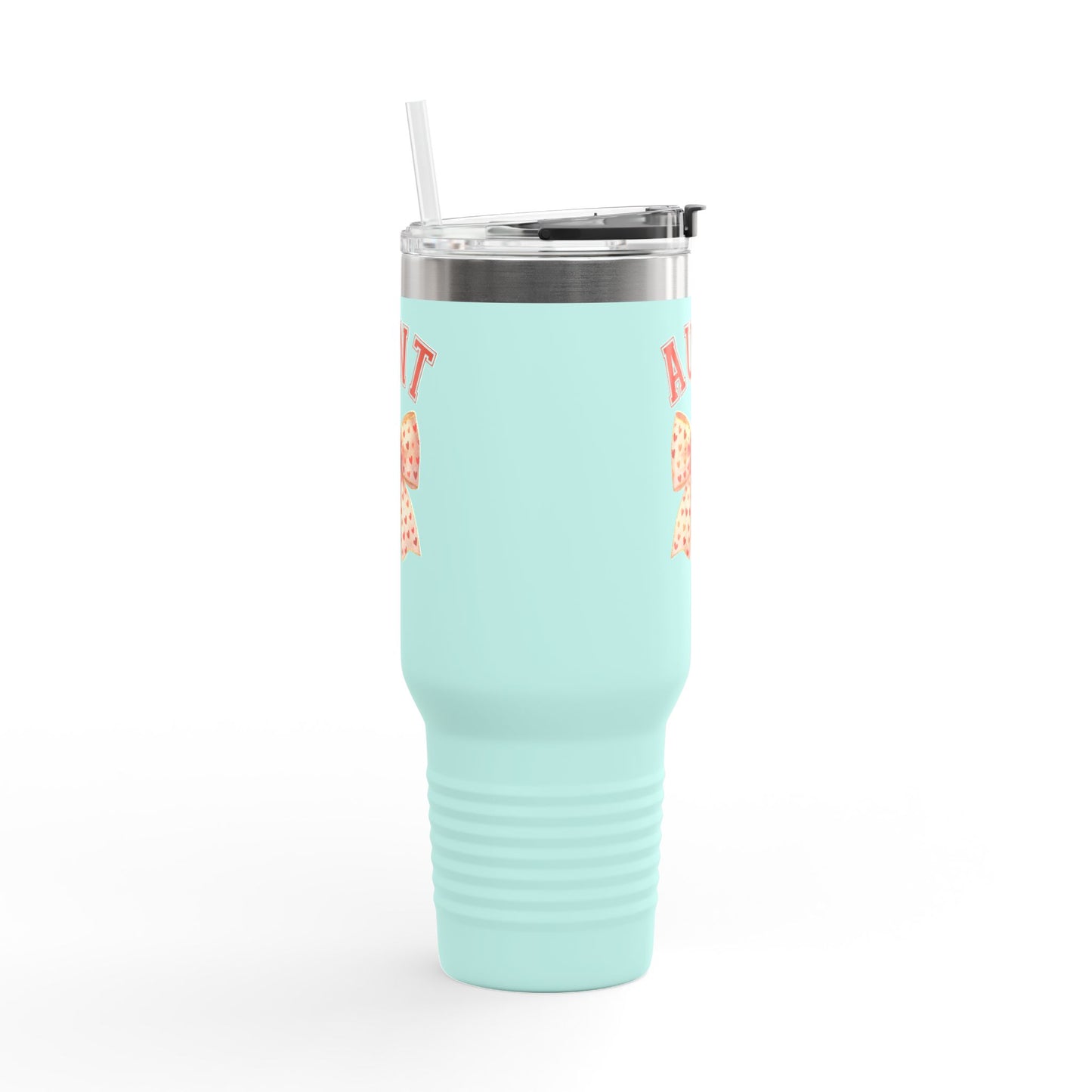 Aunt Coquette Stlye Insulated Travel Mug, Coquette Bow Coffee Tumbler, 40oz Stainless Steel