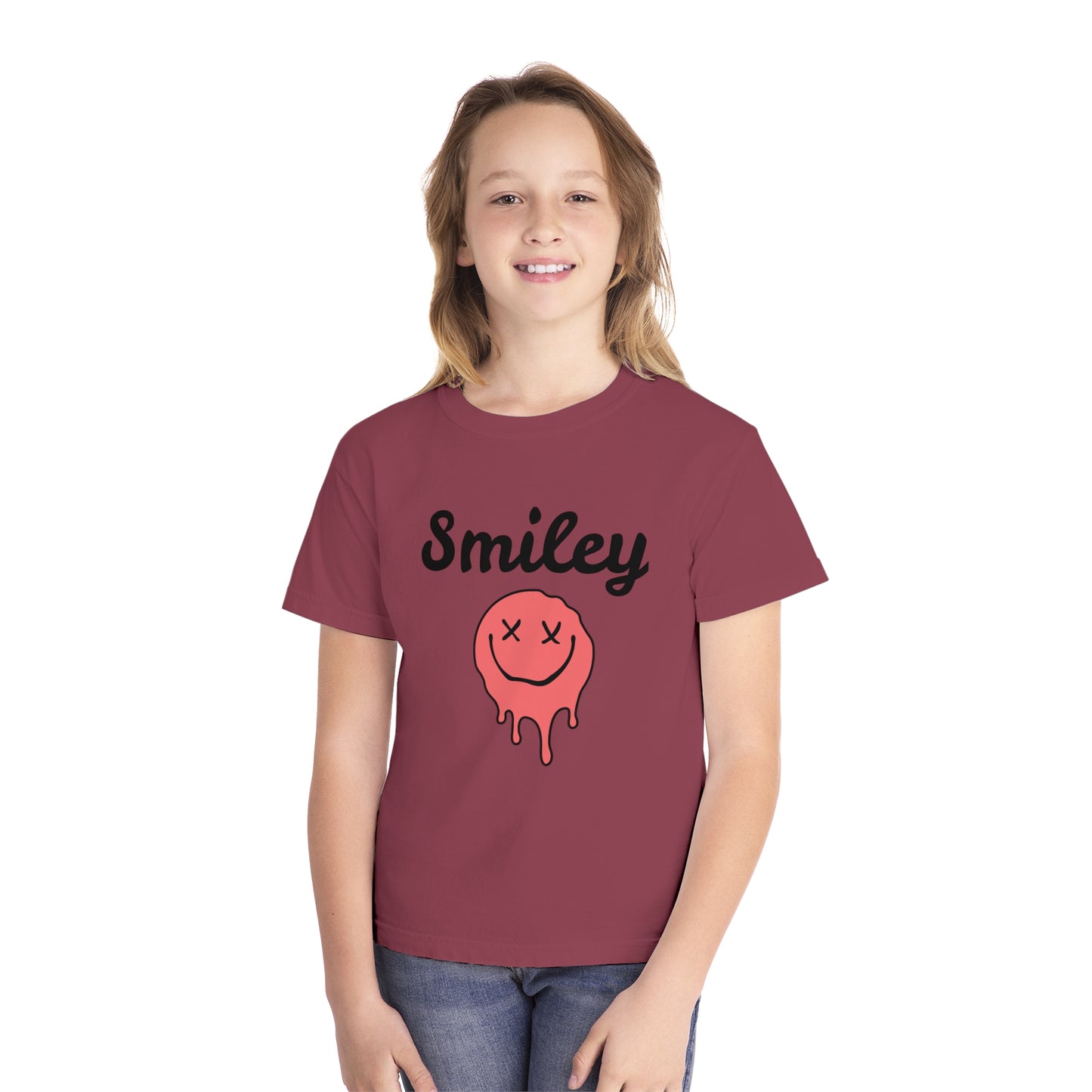 Smiley Face, Melting Smiley Face Shirt, Happy Face Vintage Retro Shirt Youth Midweight Tee