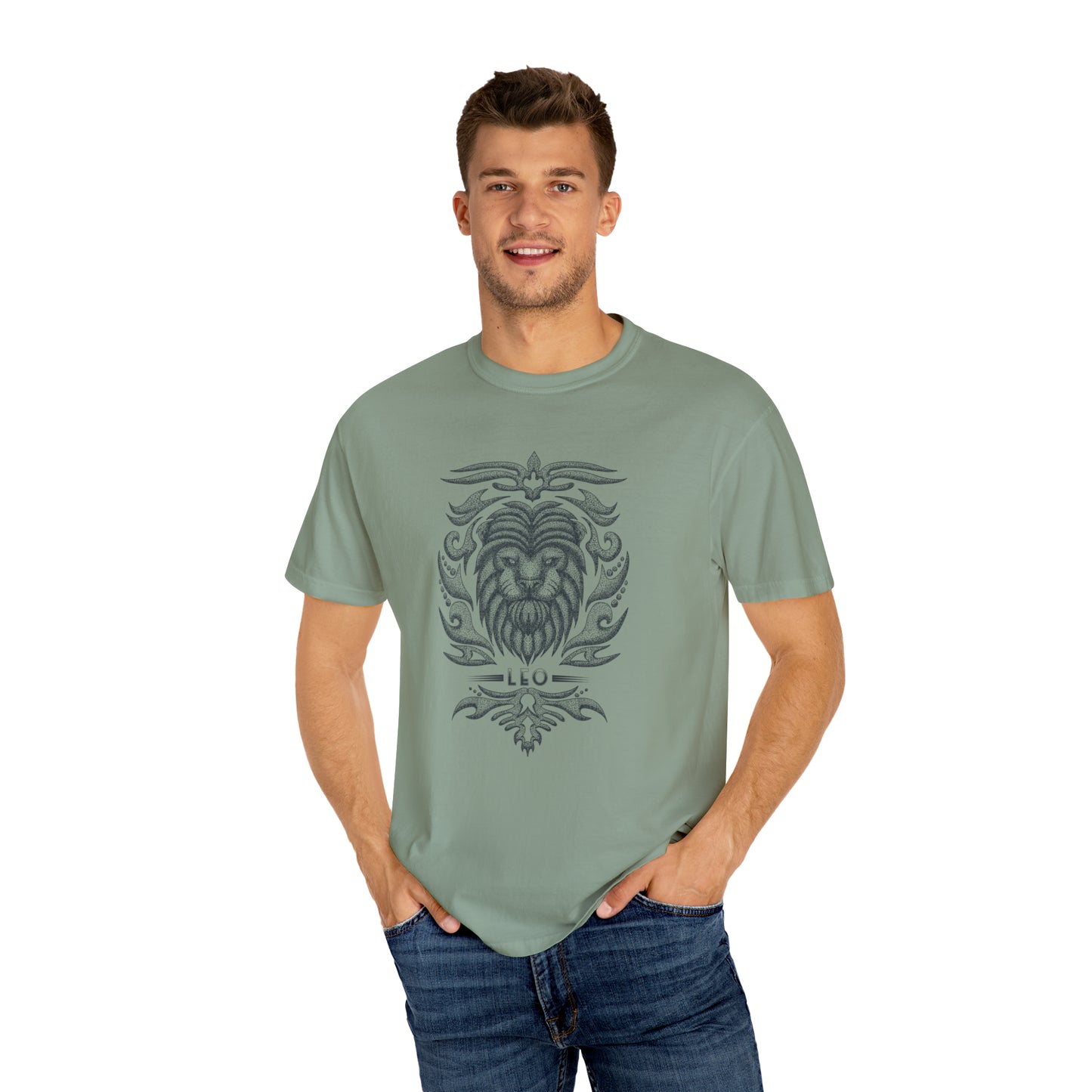 Comfort Colors Leo Vintage Shirt, Zodiac T-shirt, Leo Shirt Unisex Garment-Dyed T-shirt