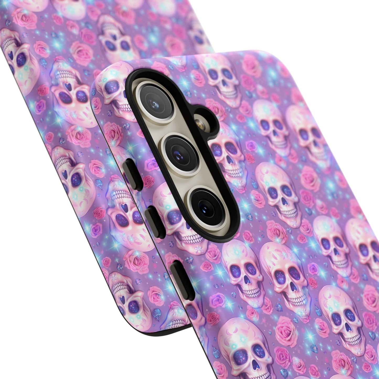 Phone Case - Skull and Roses Pastel Goth Tough Case