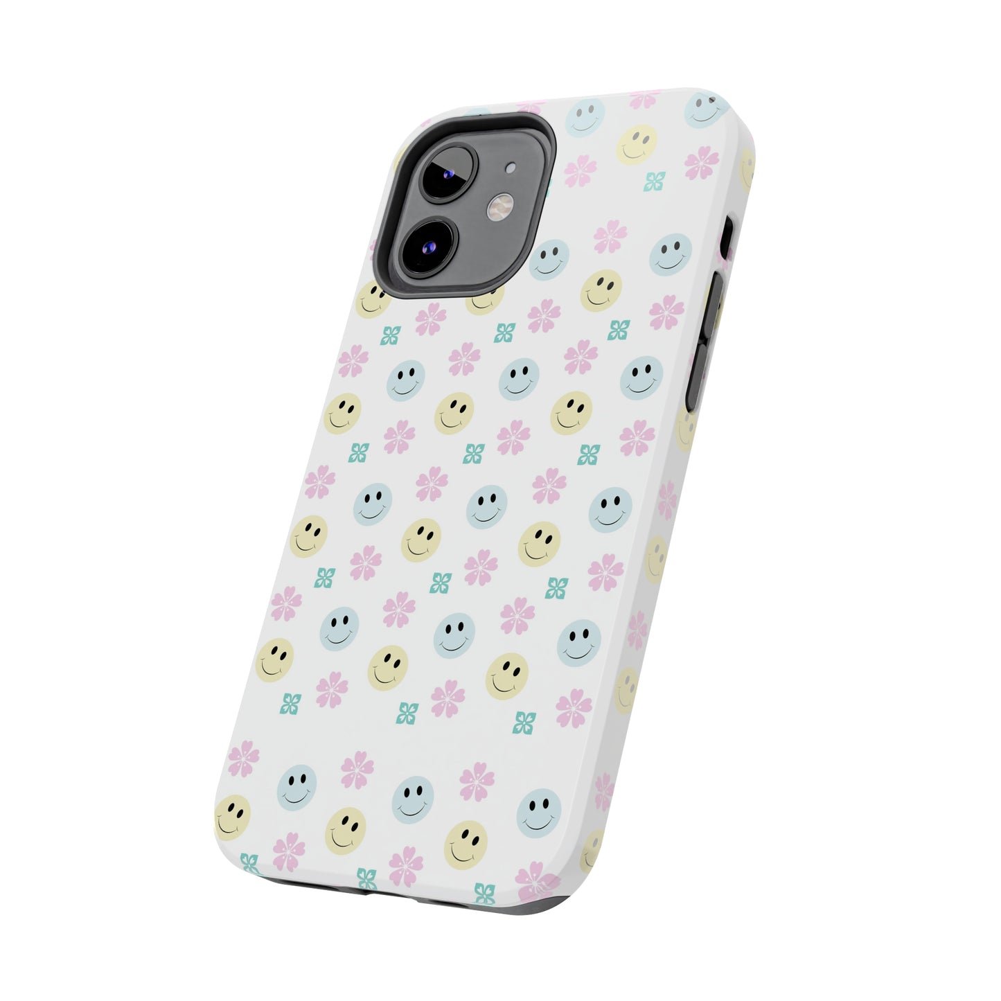Smiley Face Retro Tough Phone Case, Cute Cool Trendy Biodegradable Phone Case