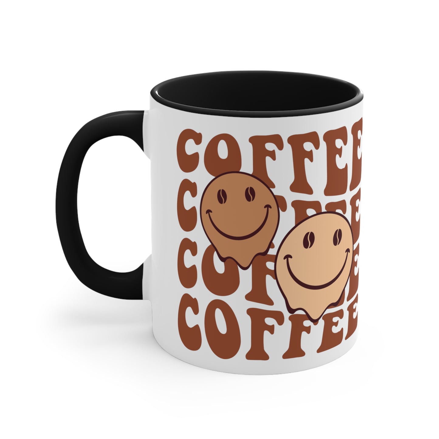 Cute Coffee Mug, Happy Face Funny Ceramic Mug Cup 11oz